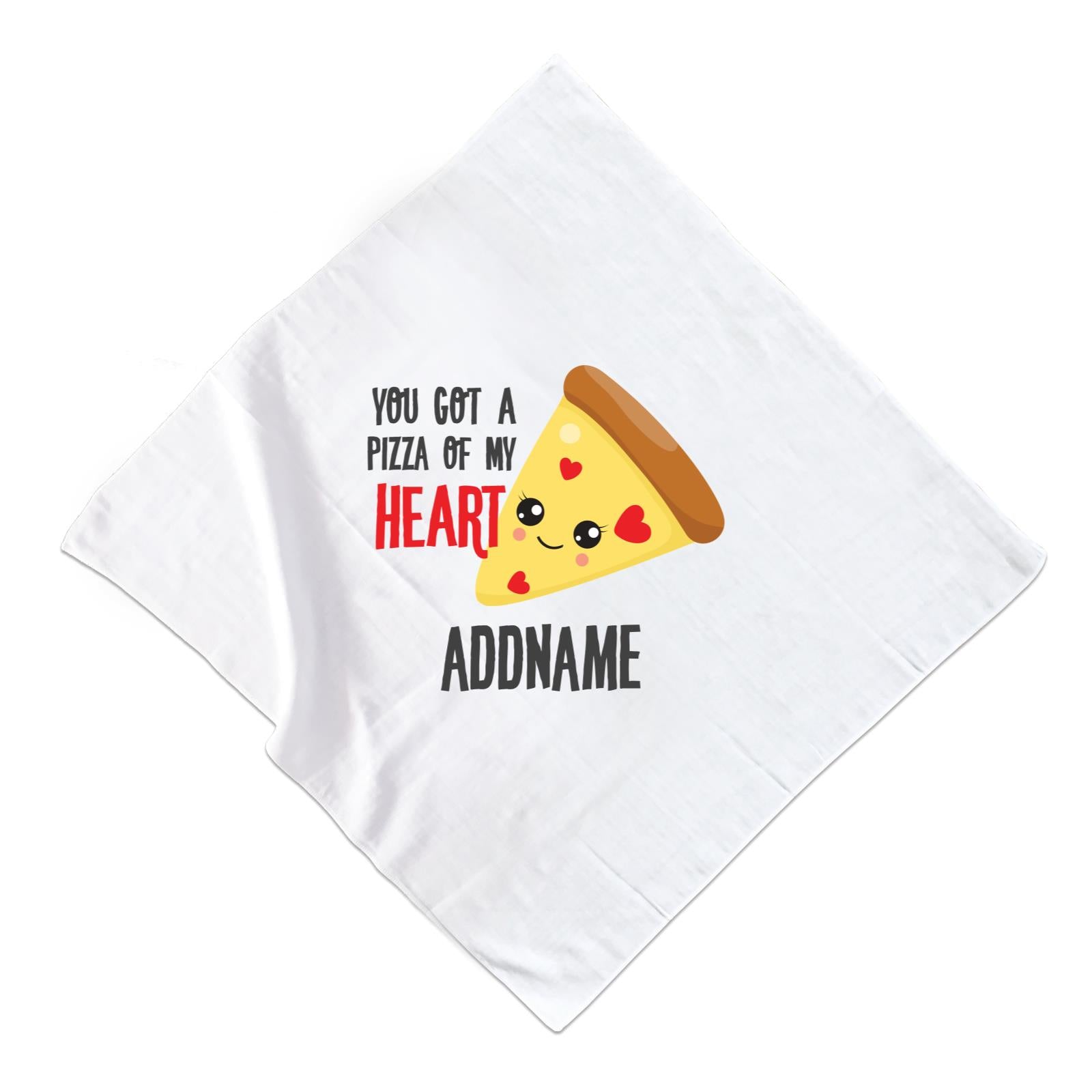 Love Food Puns You Got A Pizza Of My Heart Addname Muslin Muslin Square