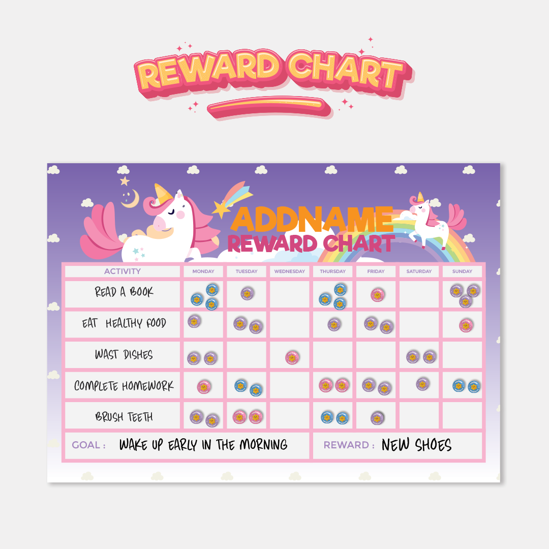 Kids Essentials - Kids Planner With Reward Sticker Magical Unicorn