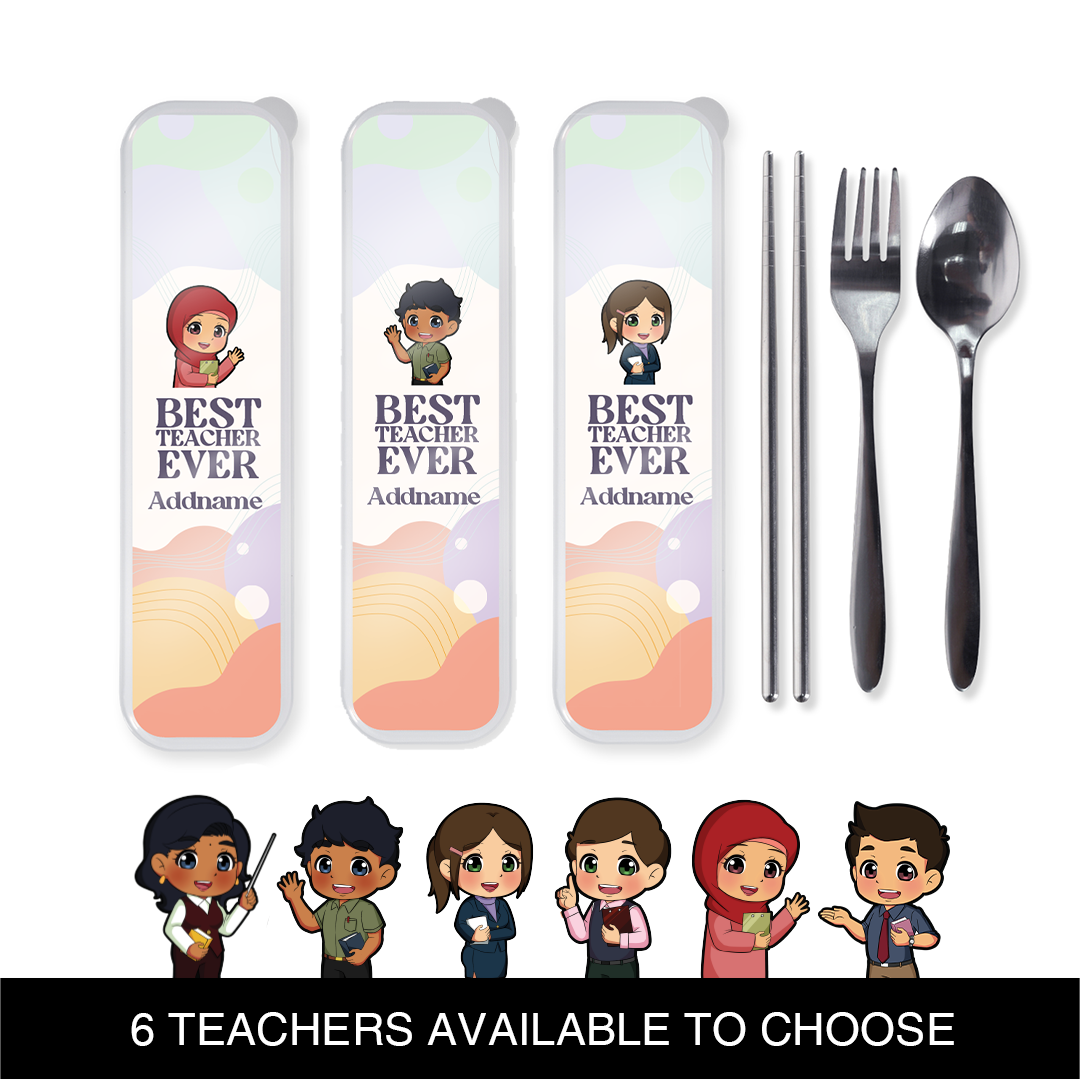 Chibi Best Teacher Ever Pastel Melody - Cutlery Set