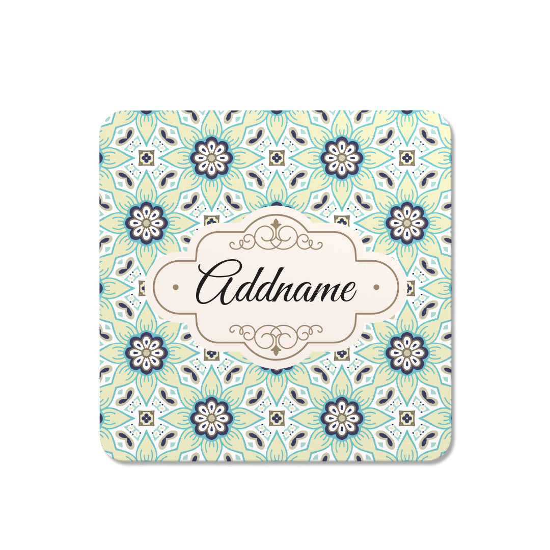 Chromatic Floral Teal Coaster