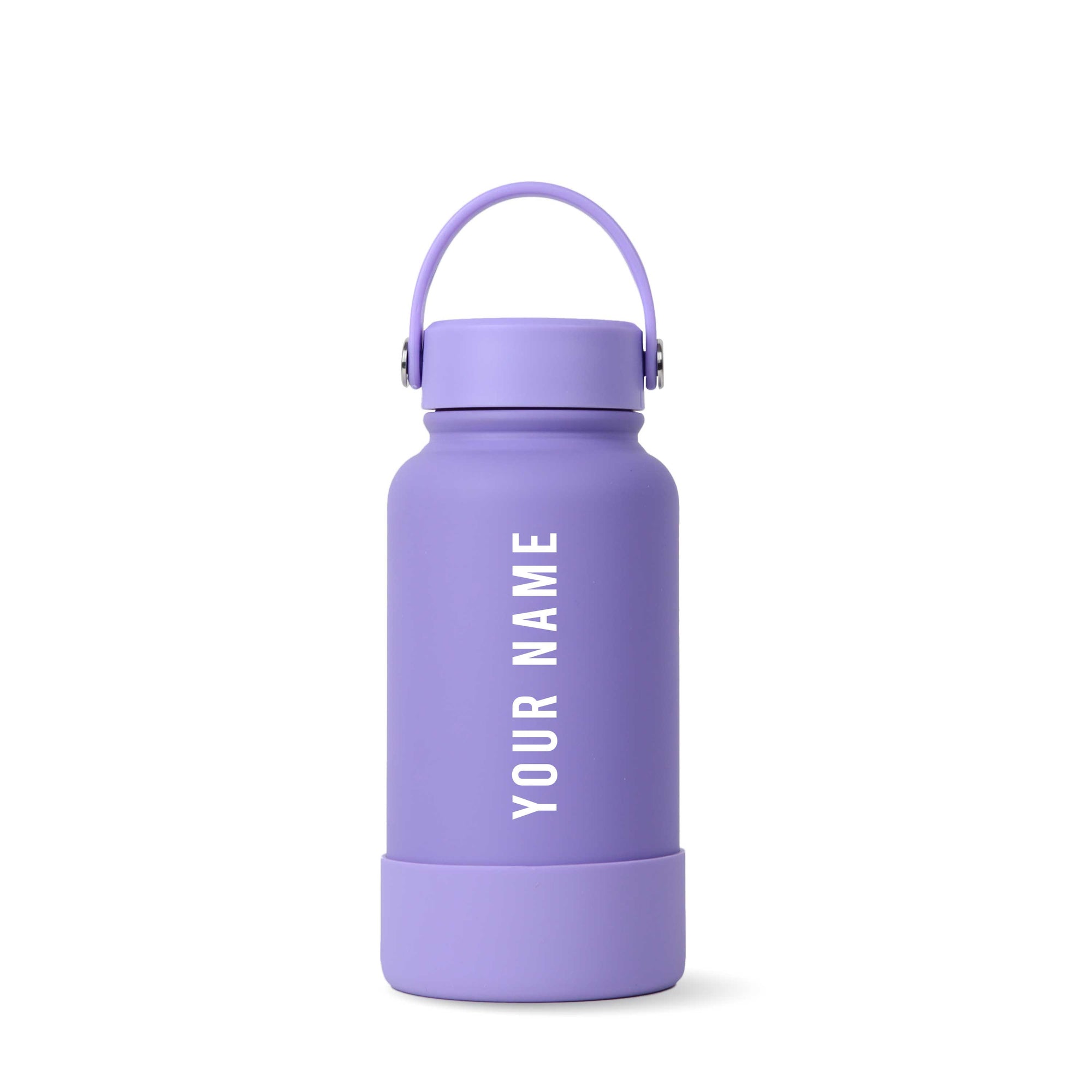 Purple Omi Thermos Bottle - Vertical Font