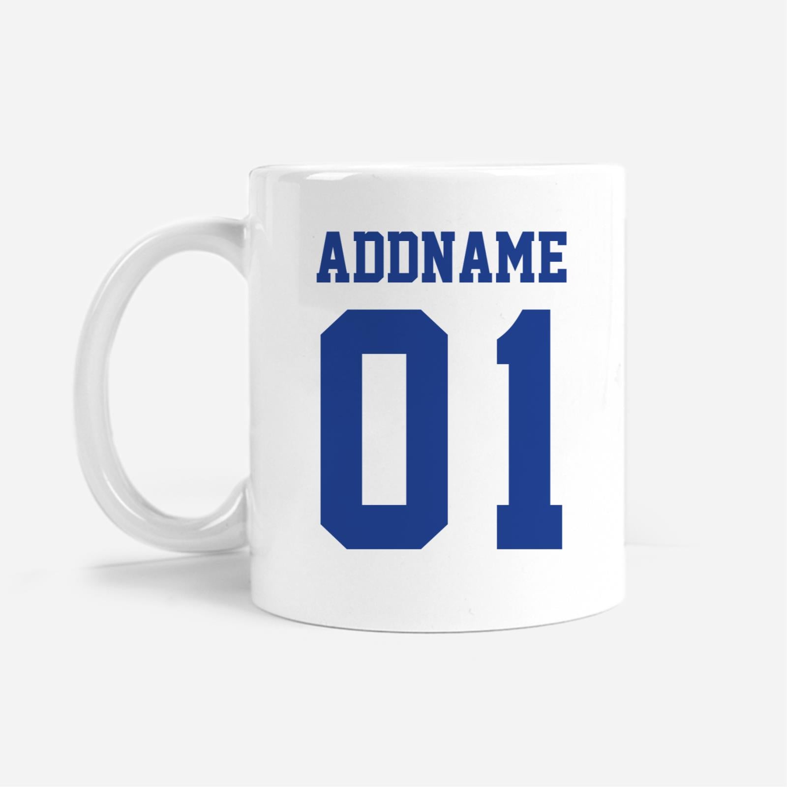 Real Madrid Football Fan Mug Personalizable with Name and Number