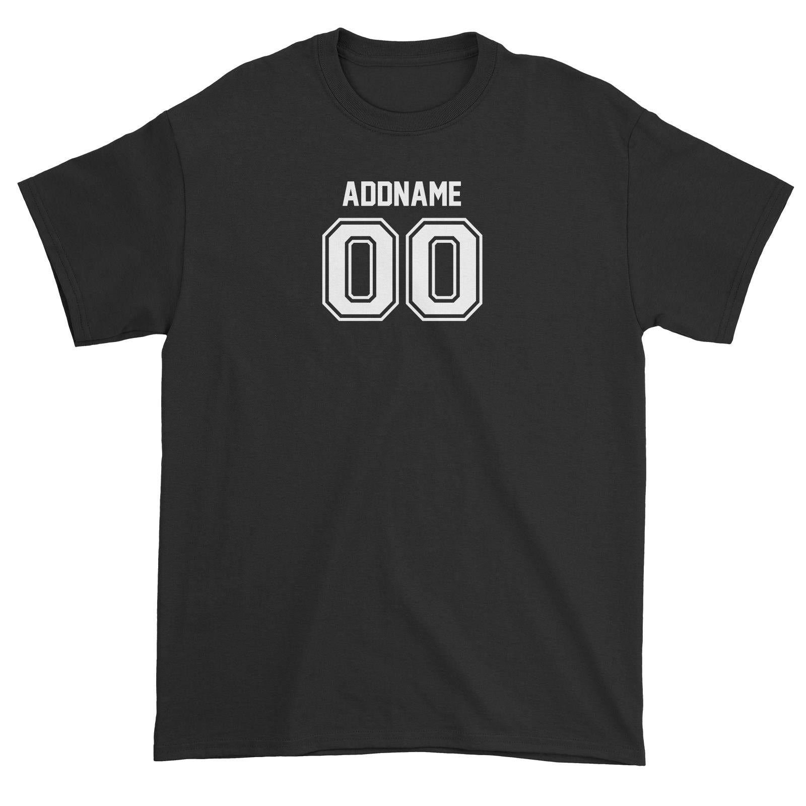 Adults Jersey Font With Name and Number Unisex T-Shirt
