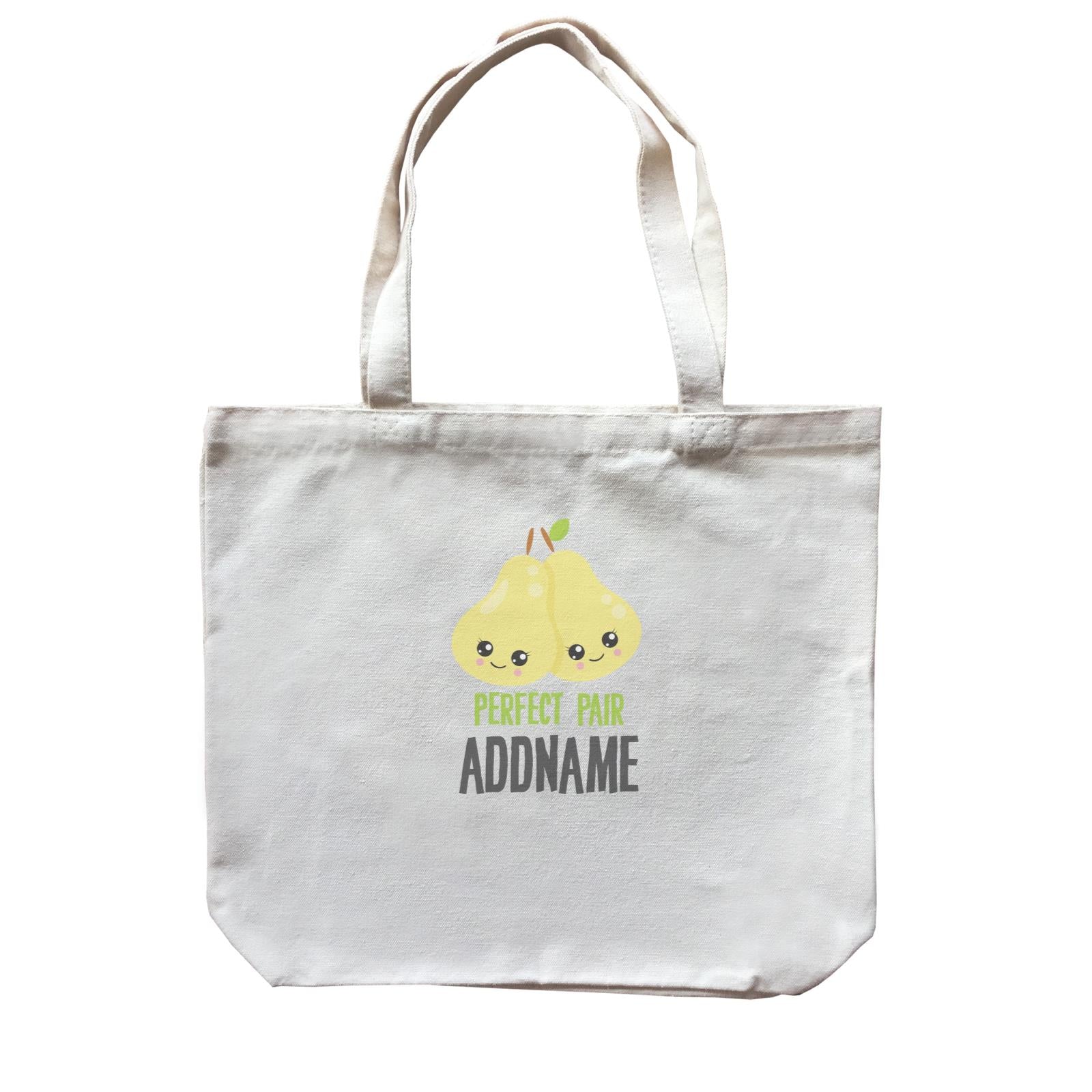 Love Food Puns Perfect Pair Addname Canvas Bag
