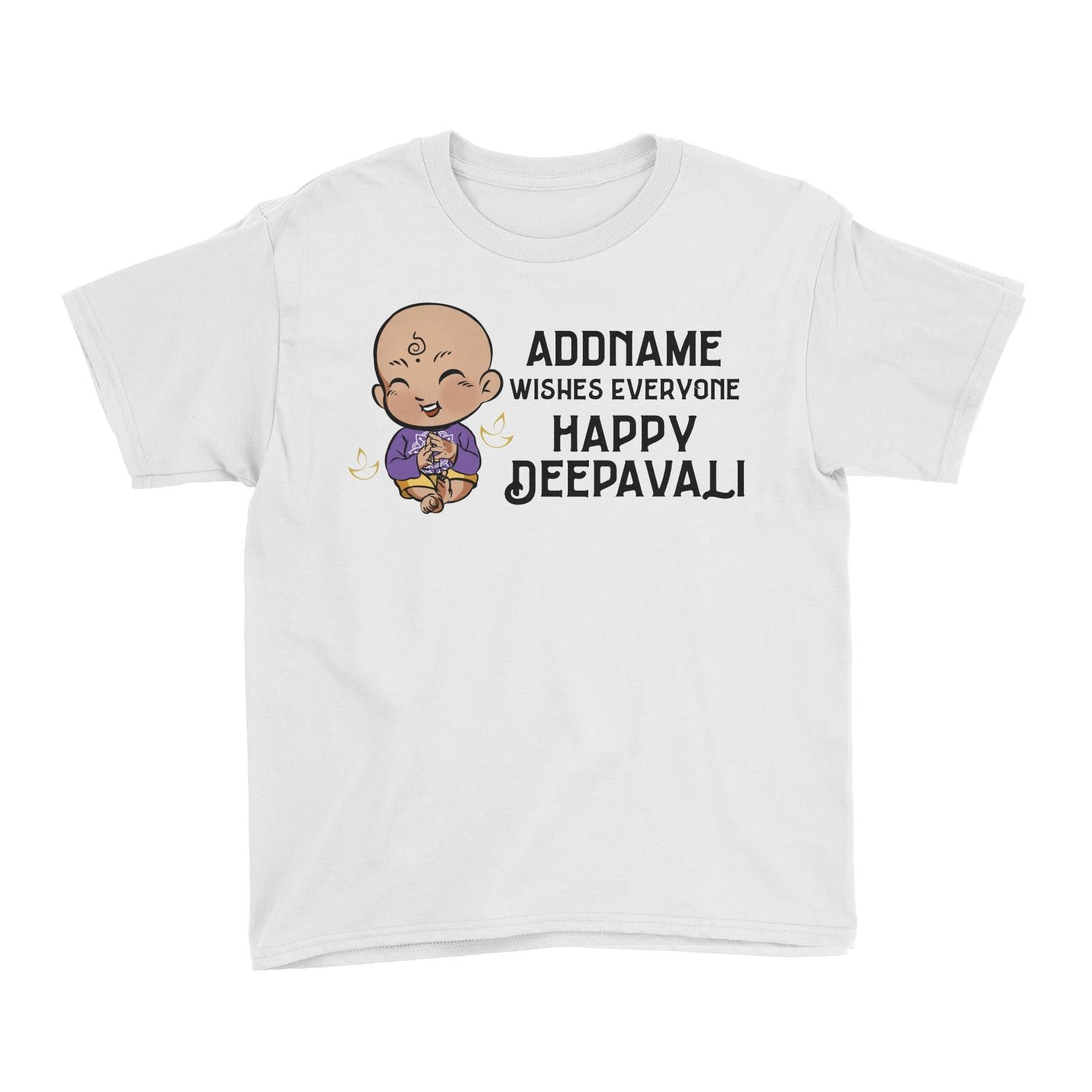 Deepavali Chibi Baby Boy Addname Wishes Everyone Deepavali Kid's T-Shirt
