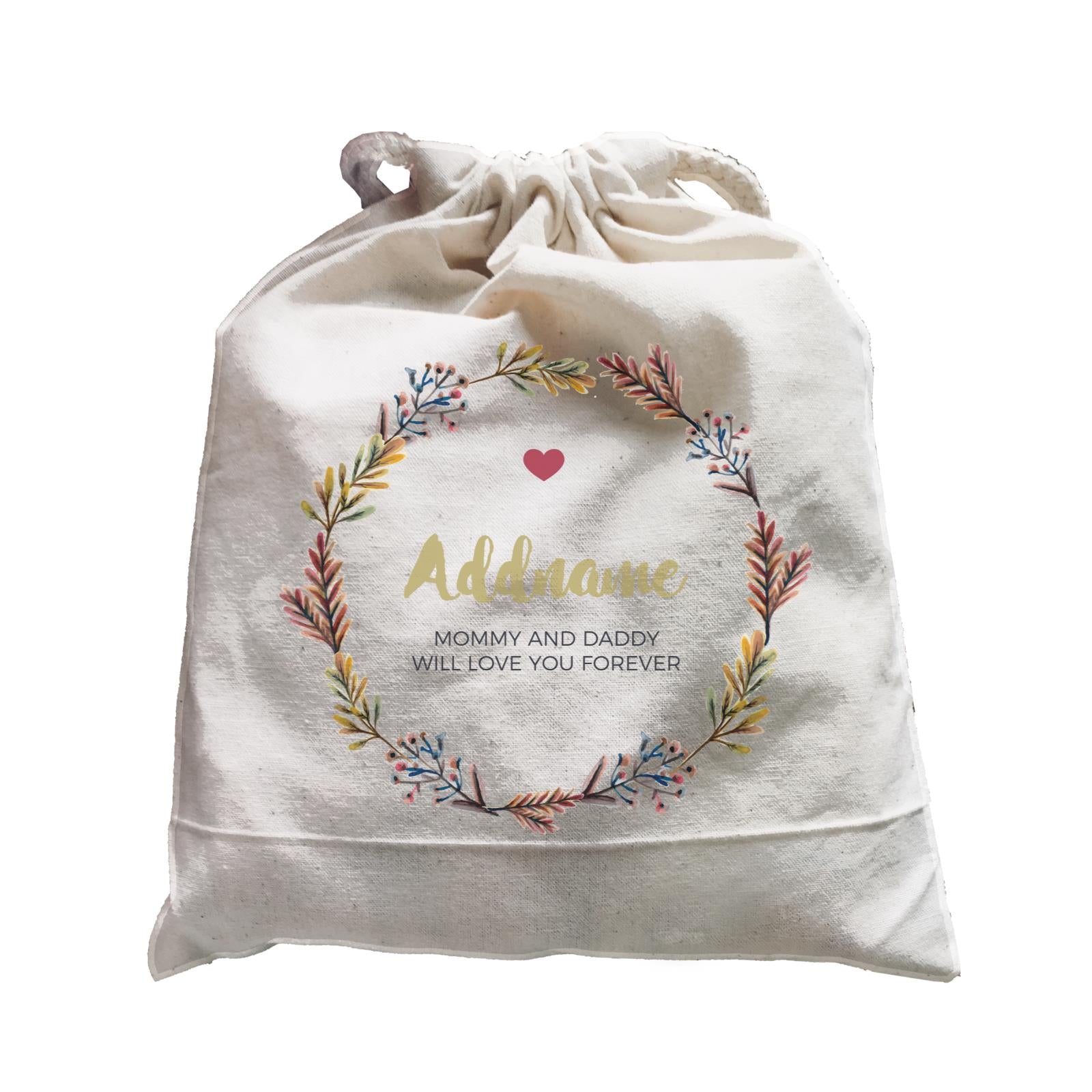Autumn Colours Wreath Personalizable with Name and Text Satchel