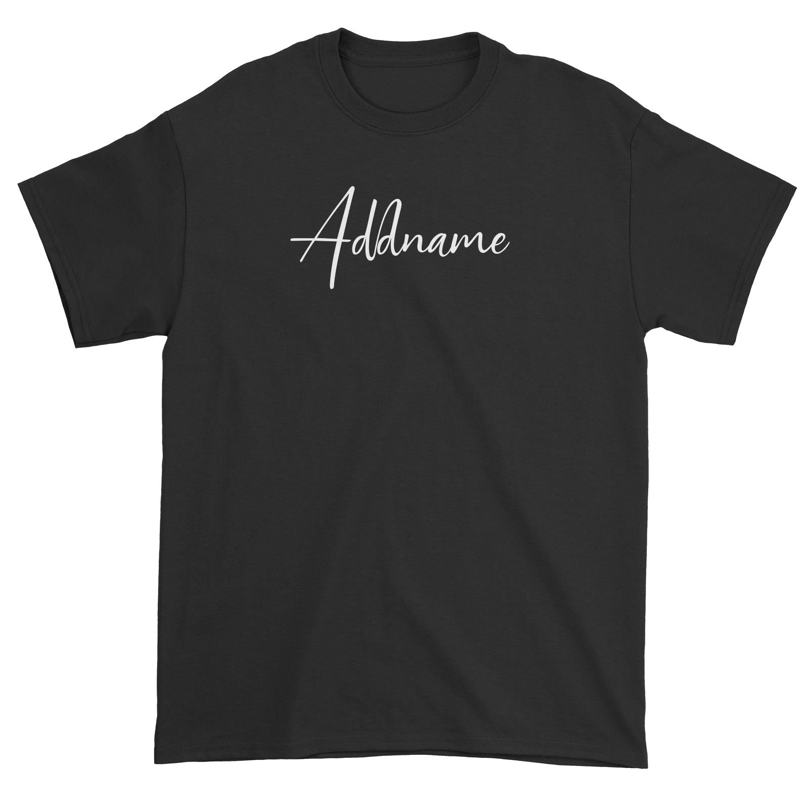 Bridesmaid Calligraphy Addname Modern Maid Of Honour Unisex T-Shirt