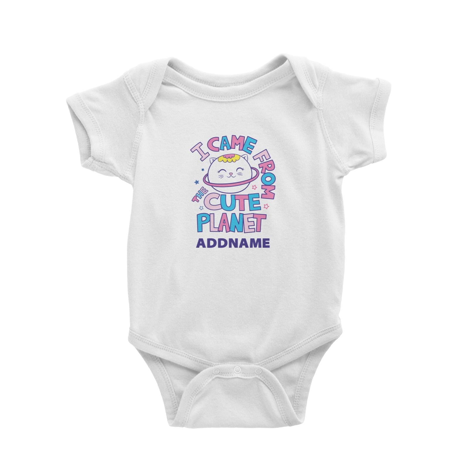 Cool Cute Animals Cats I Came From The Cute Planet Addname Baby Romper