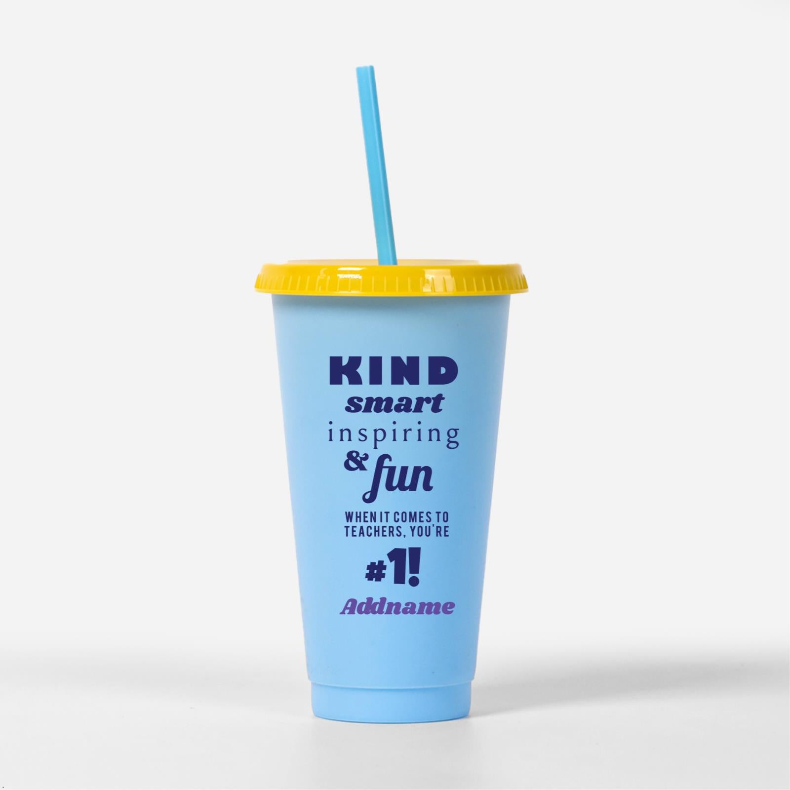 Kind Smart Inspiring And Fun Quote - Light Blue Kori Cup