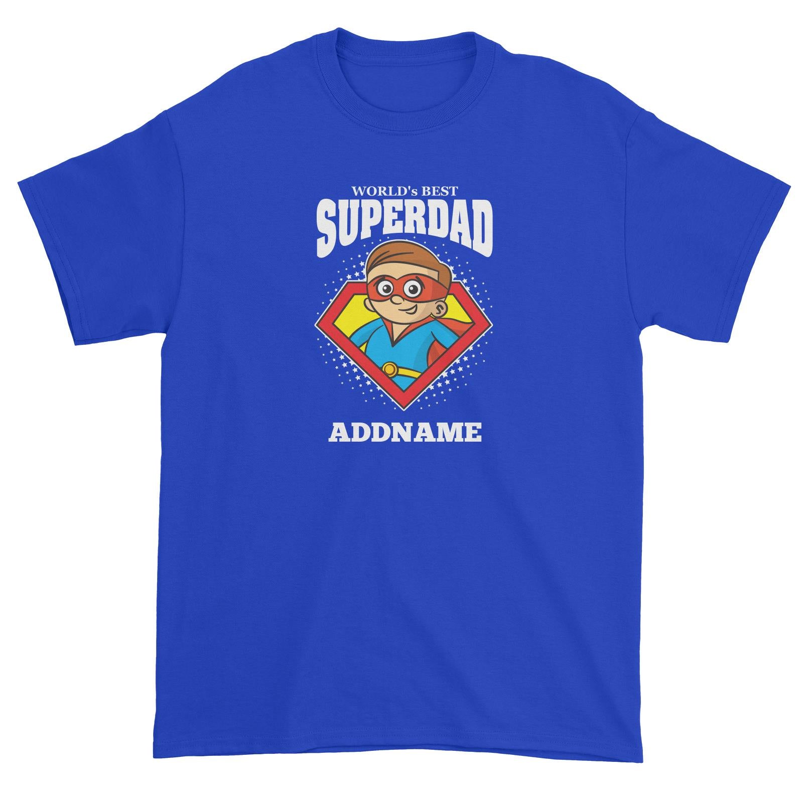Best Dad Superdad Unisex T-Shirt Personalizable Designs Matching Family Superhero Family Edition Superhero