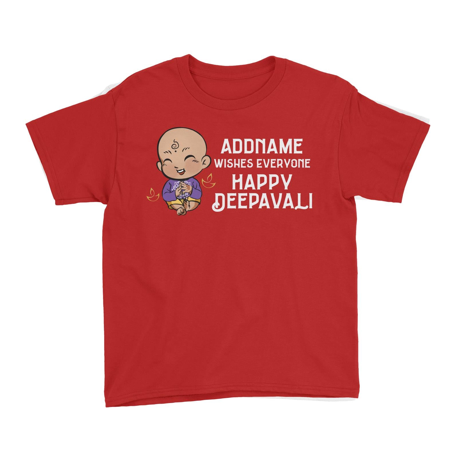 Deepavali Chibi Baby Boy Addname Wishes Everyone Deepavali Kid's T-Shirt