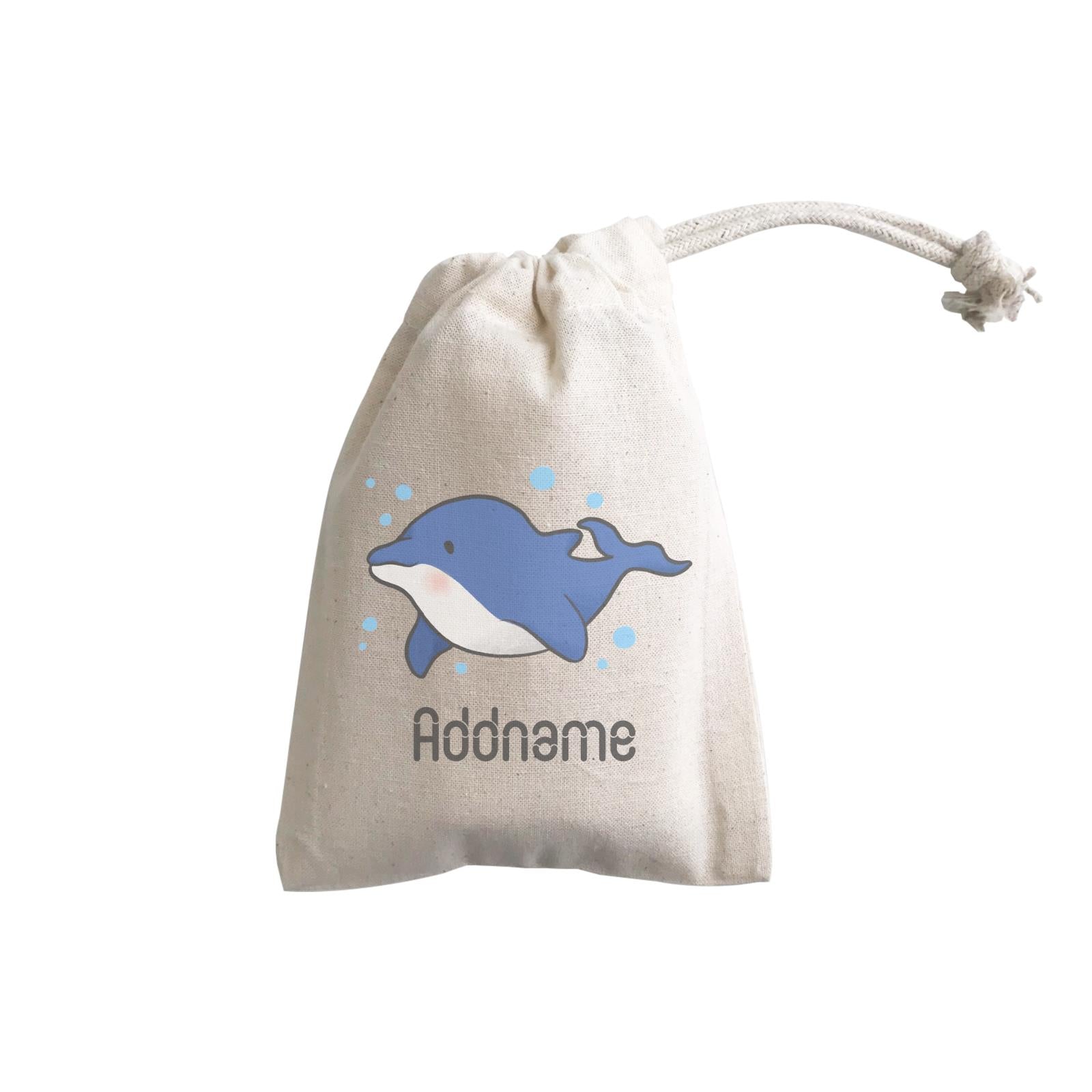 Cute Hand Drawn Style Dolphin Addname GP Gift Pouch