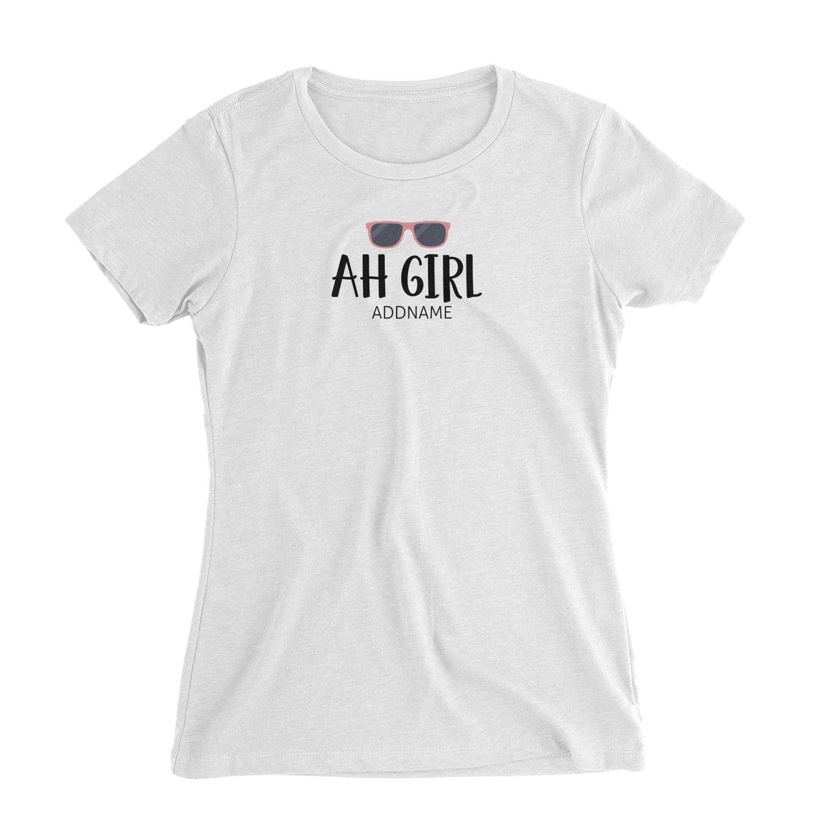 Ah Girl with Sunnies Women's Slim Fit T-Shirt