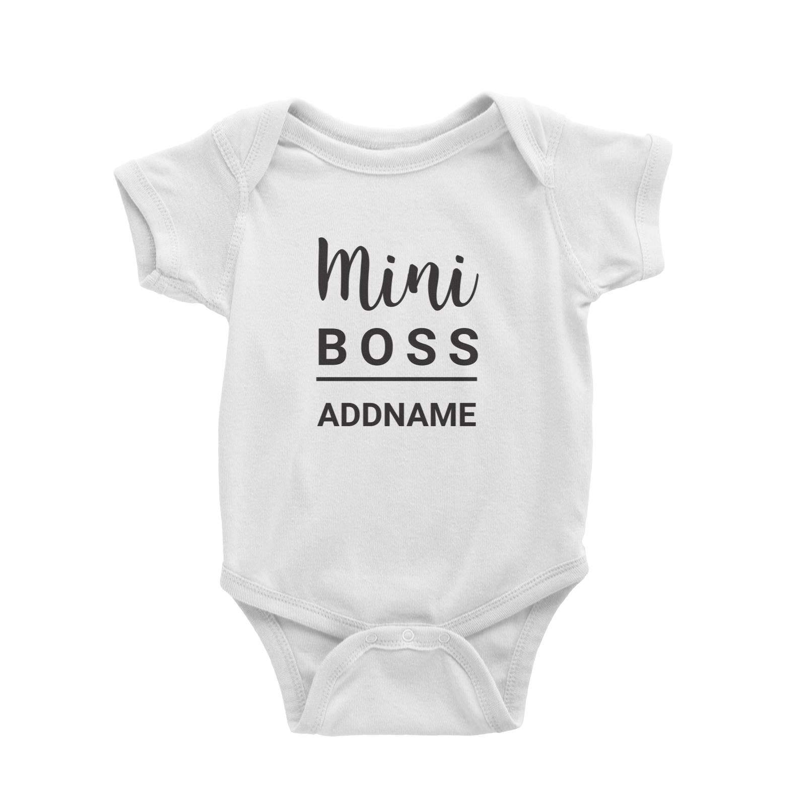 Mini Boss (FLASH DEAL) Baby Romper  Matching Family Personalizable Designs SALE