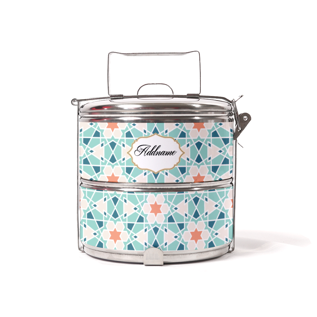 Moroccan Cerulean Two Tier Tiffin Carrier