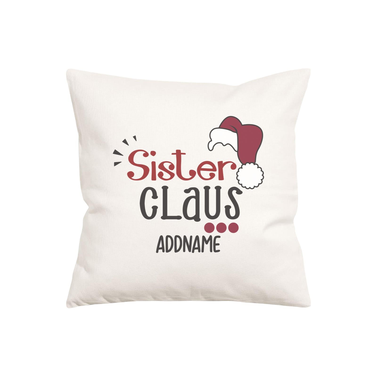 Xmas Sister Claus with Santa Hat Pillow Pillow Cushion