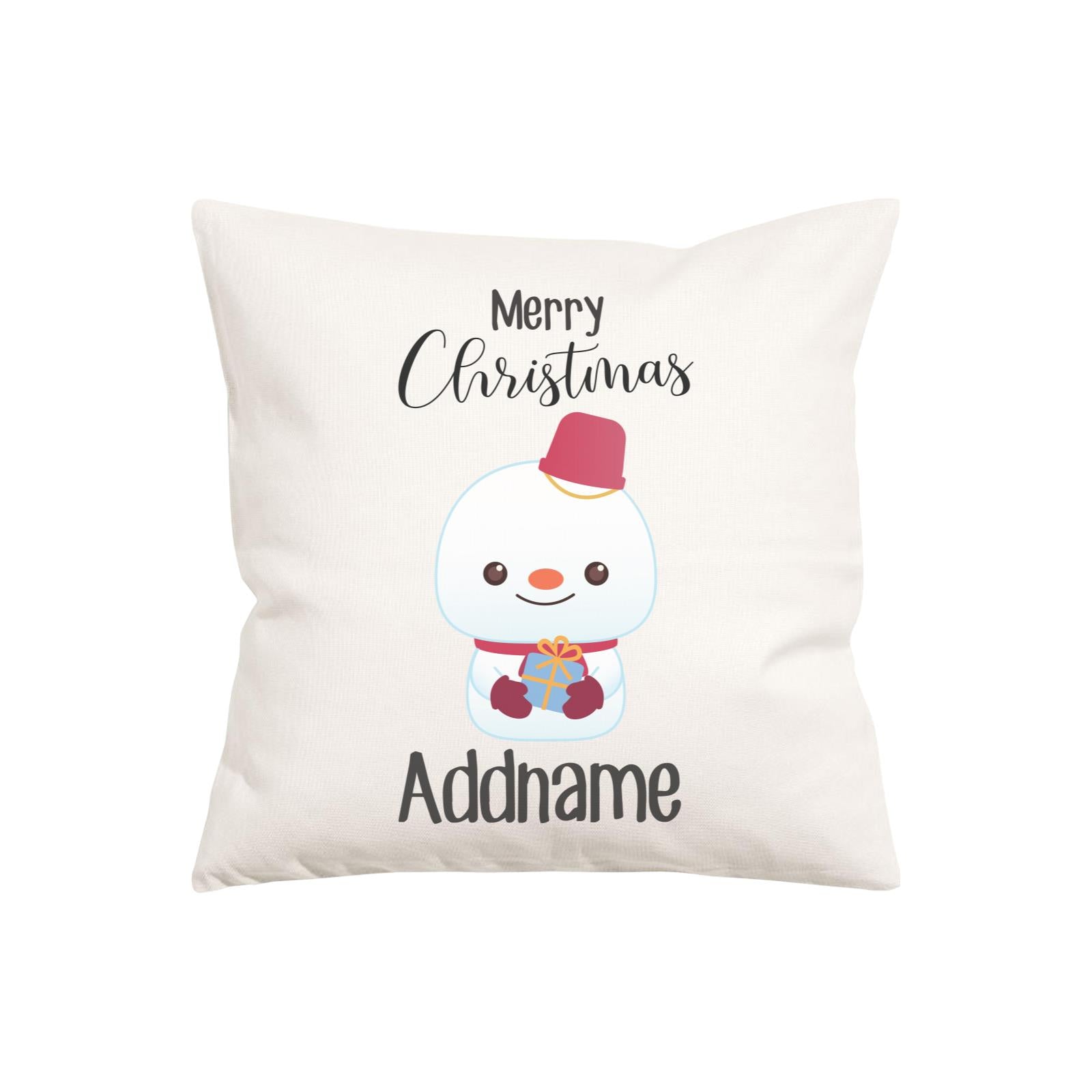 Christmas Cute Animal Series  Snowman Merry Christmas PW Cushion