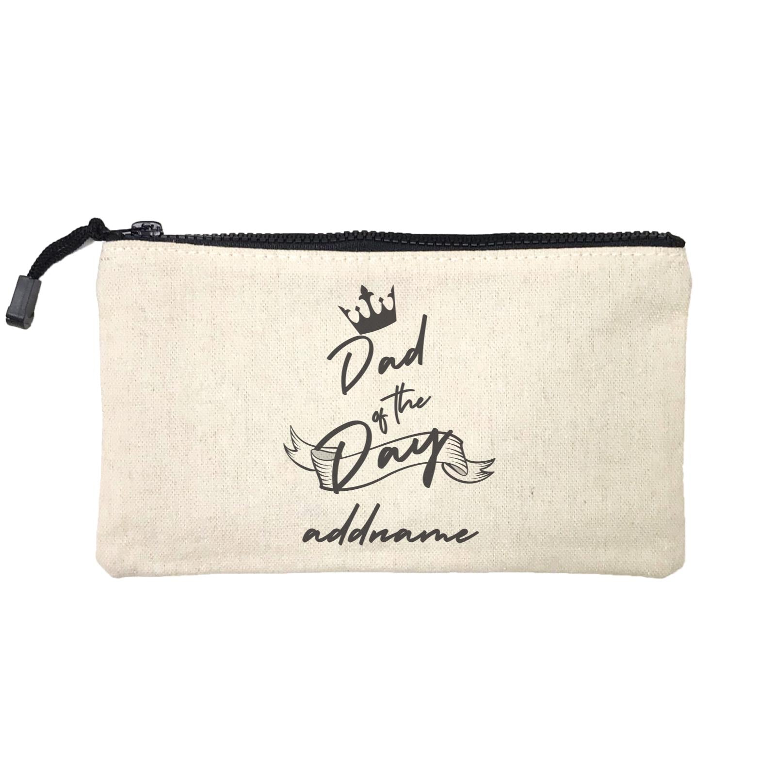 Birthday Typography Dad Of The Day Addname Mini Accessories Stationery Pouch