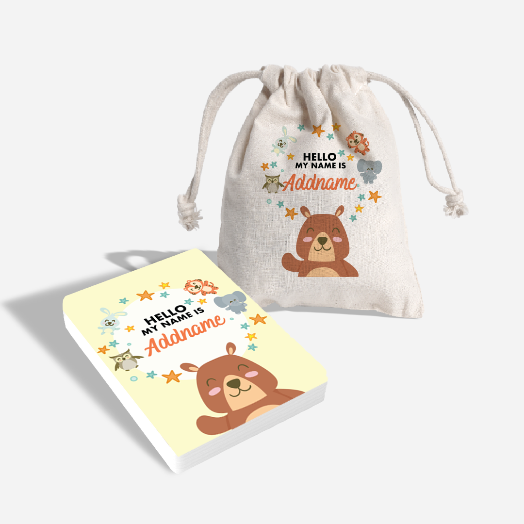 Safari Animals Personalised Baby Milestone Cards
