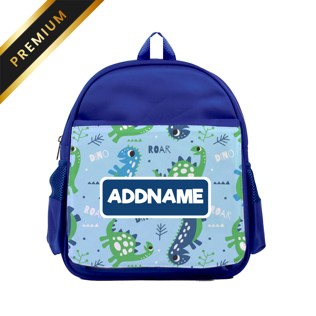 Cute Dino Blue Premium Kiddies Bag