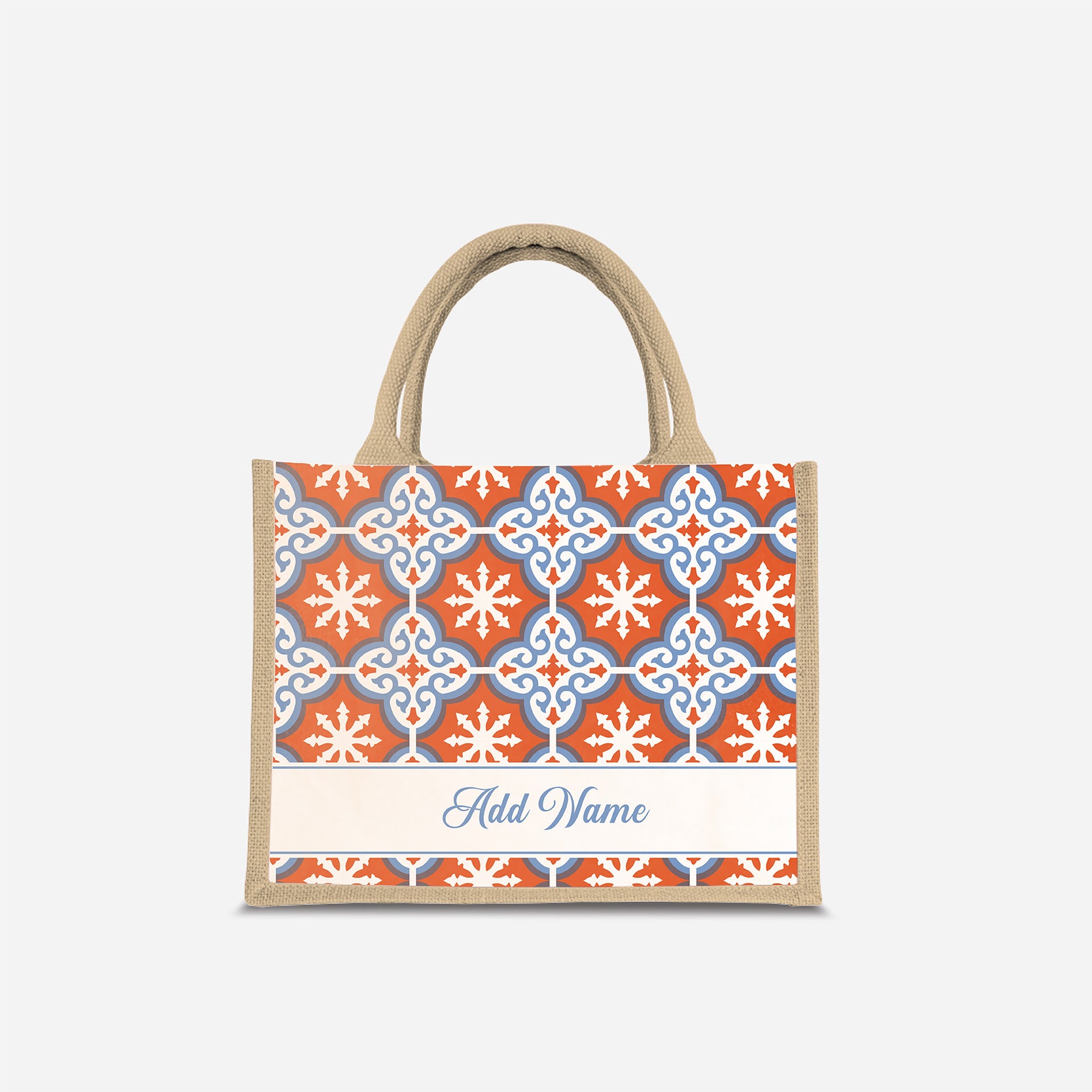 Moroccan Series Half Lining Small Jute Bag - Cherqi Natural