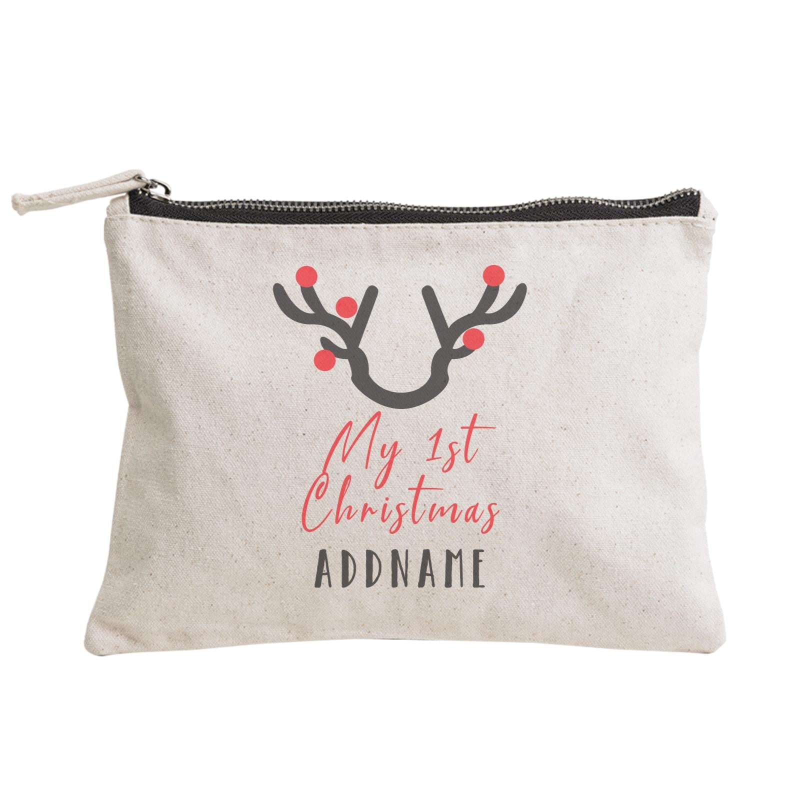 Christmas Series Antler My 1st Chistmas Zipper Pouch