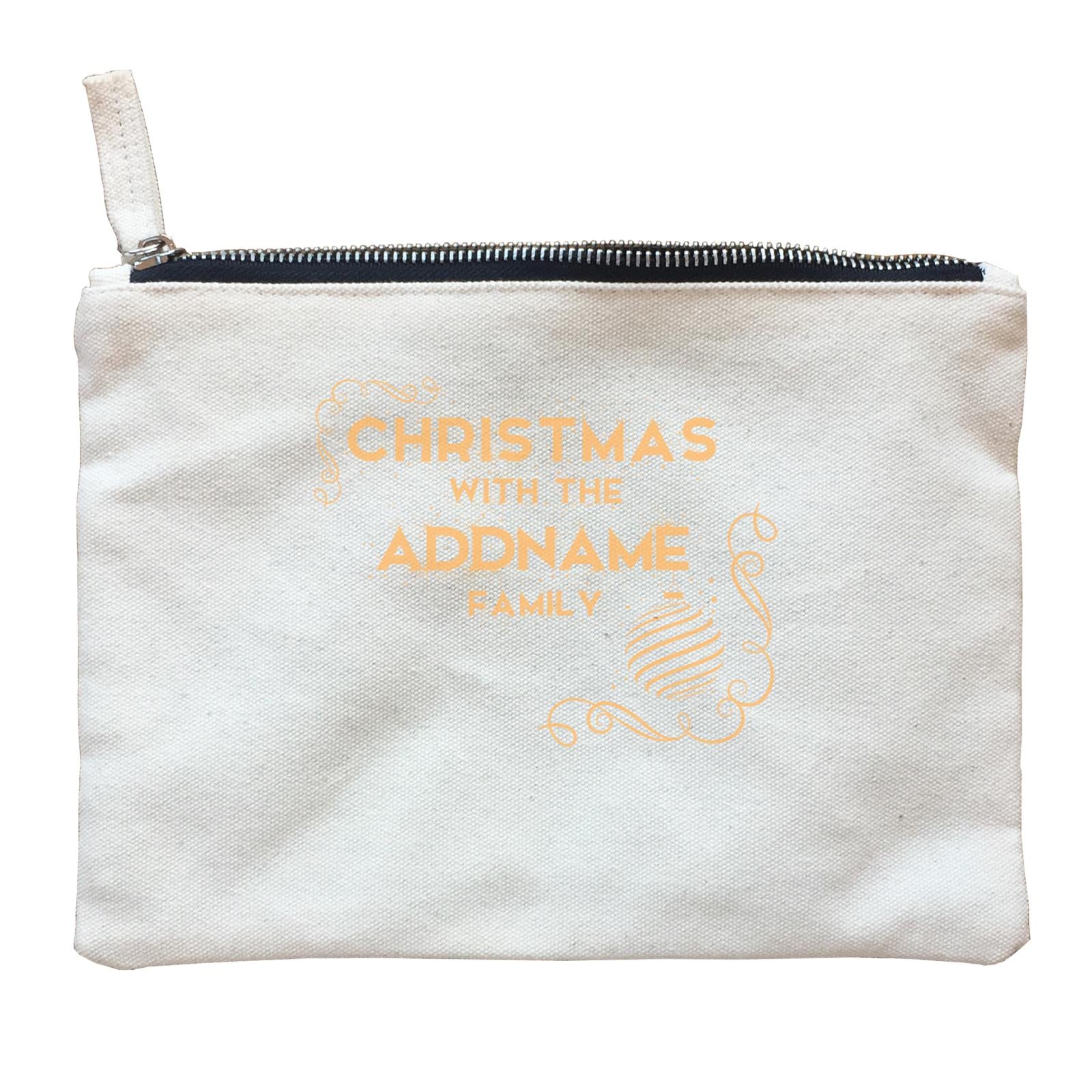 Christmas Ornamental with the Addname Family Zipper Pouch