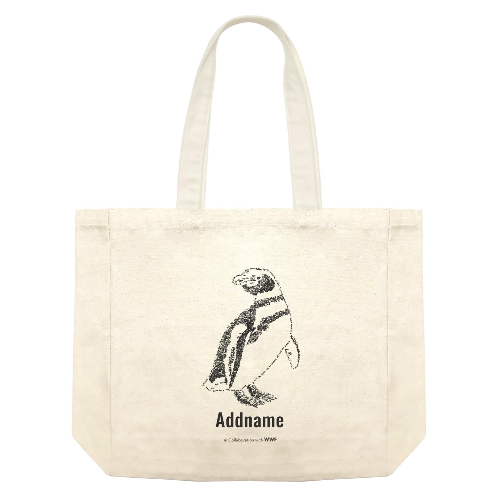 Hand Written Animals Magellanic Penguins By ArtC Addname Shopping Bag