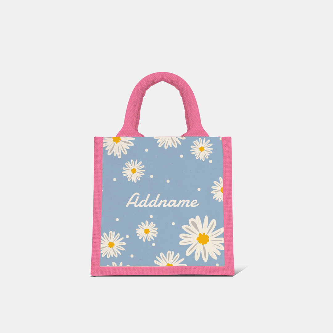 Daisy Series Half Lining Lunch Bag - Frost Light Pink