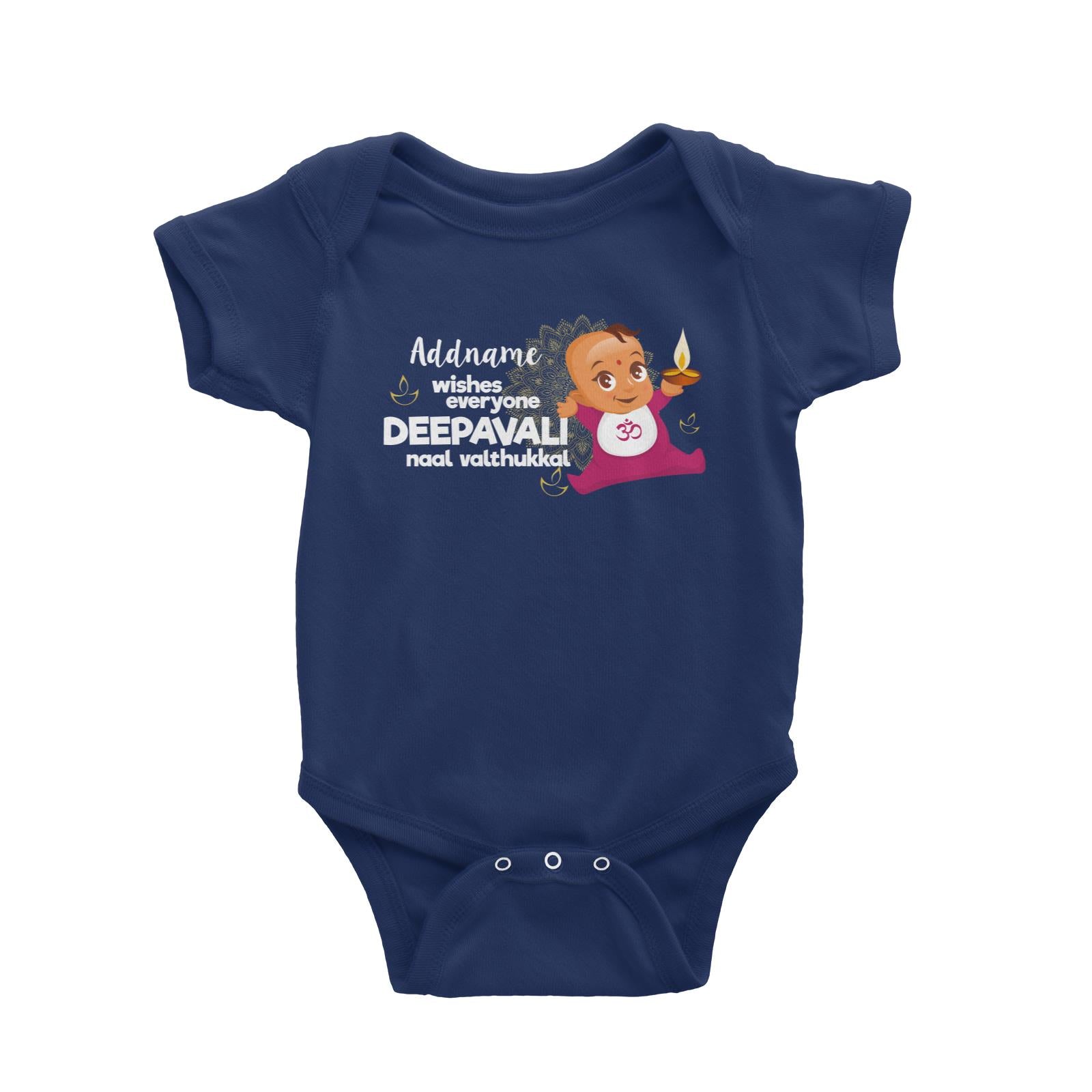Cute Baby Wishes Everyone Deepavali Addname Baby Romper