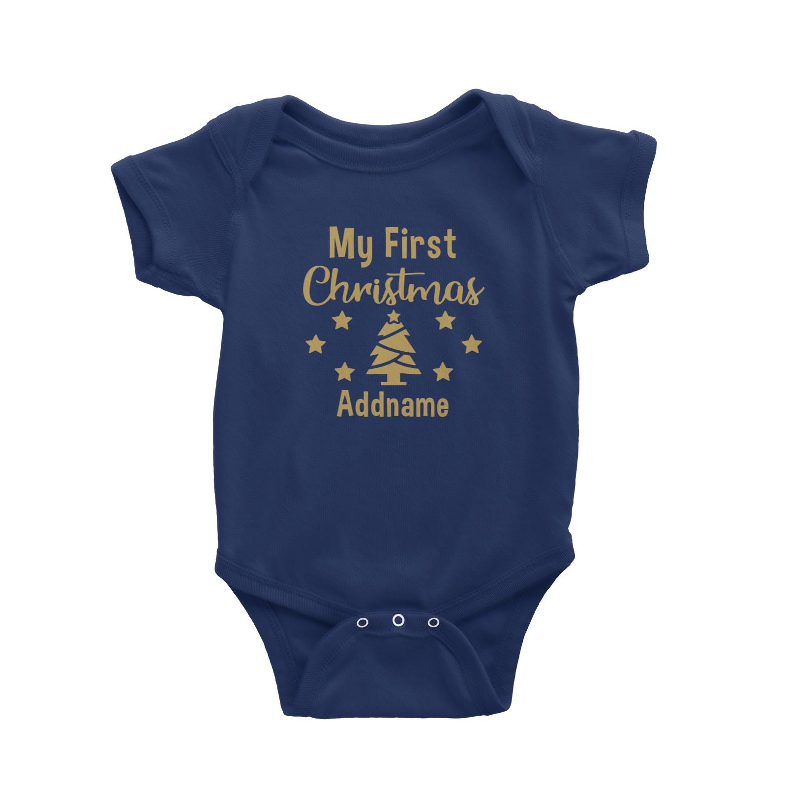 Xmas My First Christmas with Christmas Tree Baby Romper