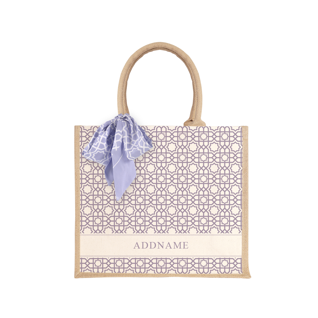 Annas Series - Pastel Purple Jute Bags