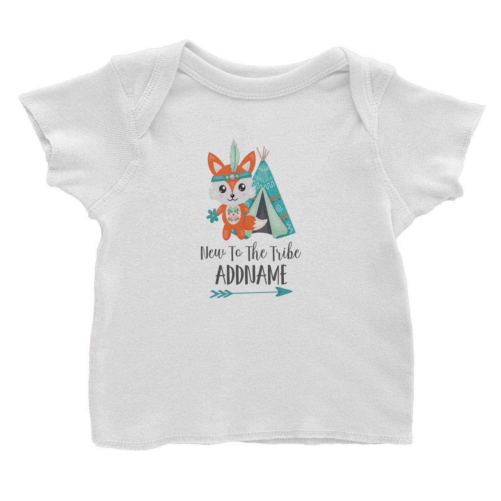 Cute Tribe Animals Fox New To The Tribe Addname Baby T-Shirt