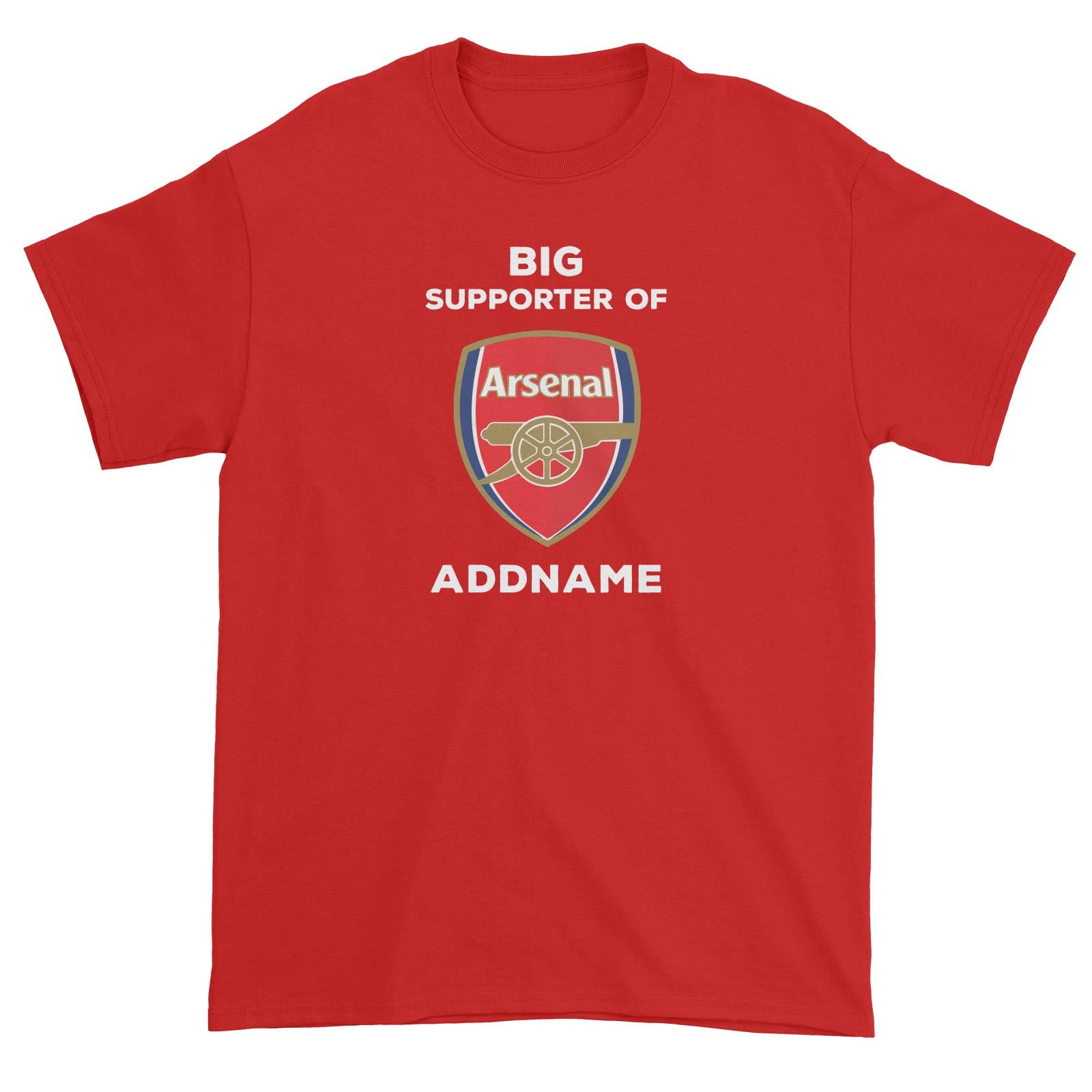 Arsenal FC Big Supporter Personalizable with Name Unisex T-Shirt
