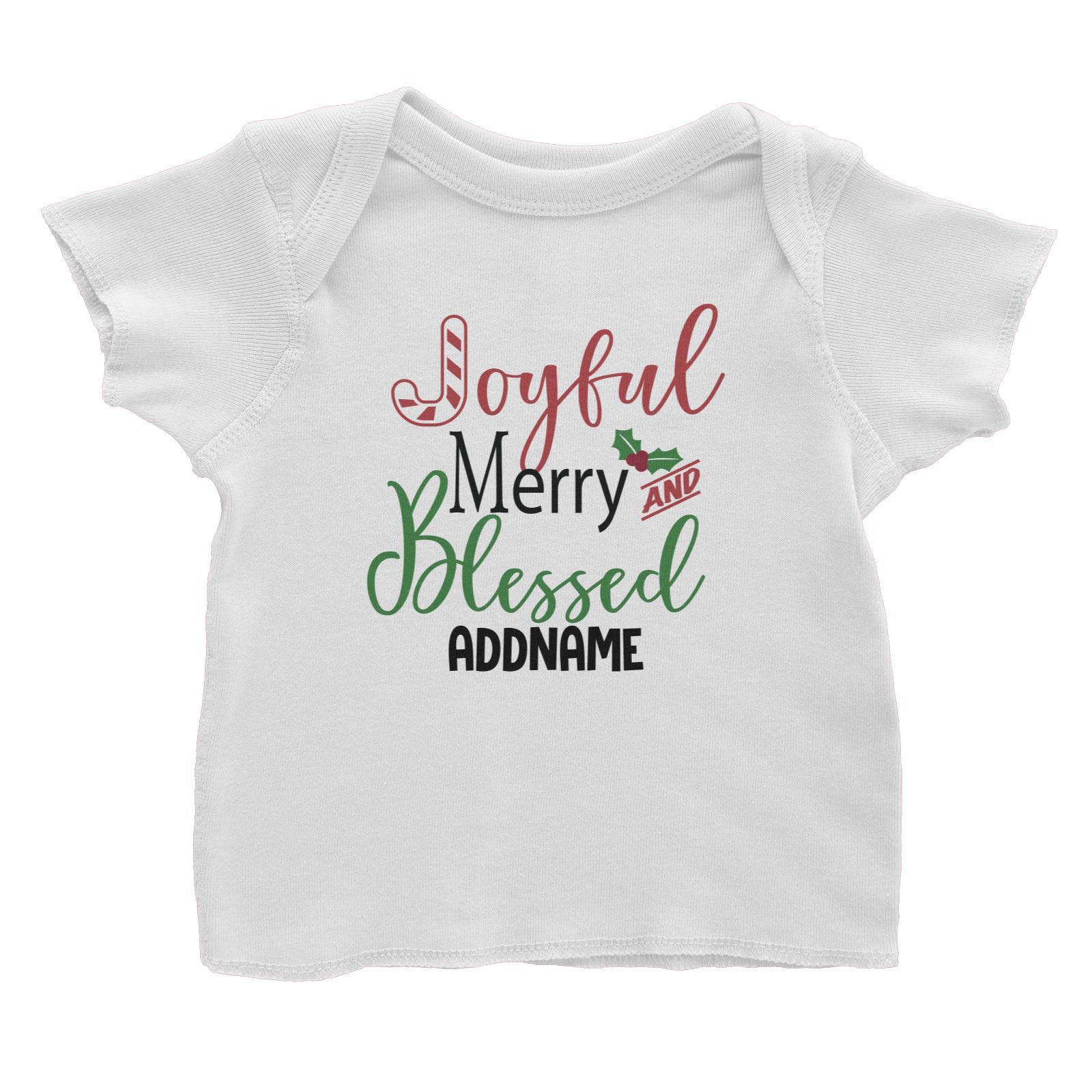 Xmas Joyful Merry and Blessed Baby T-Shirt