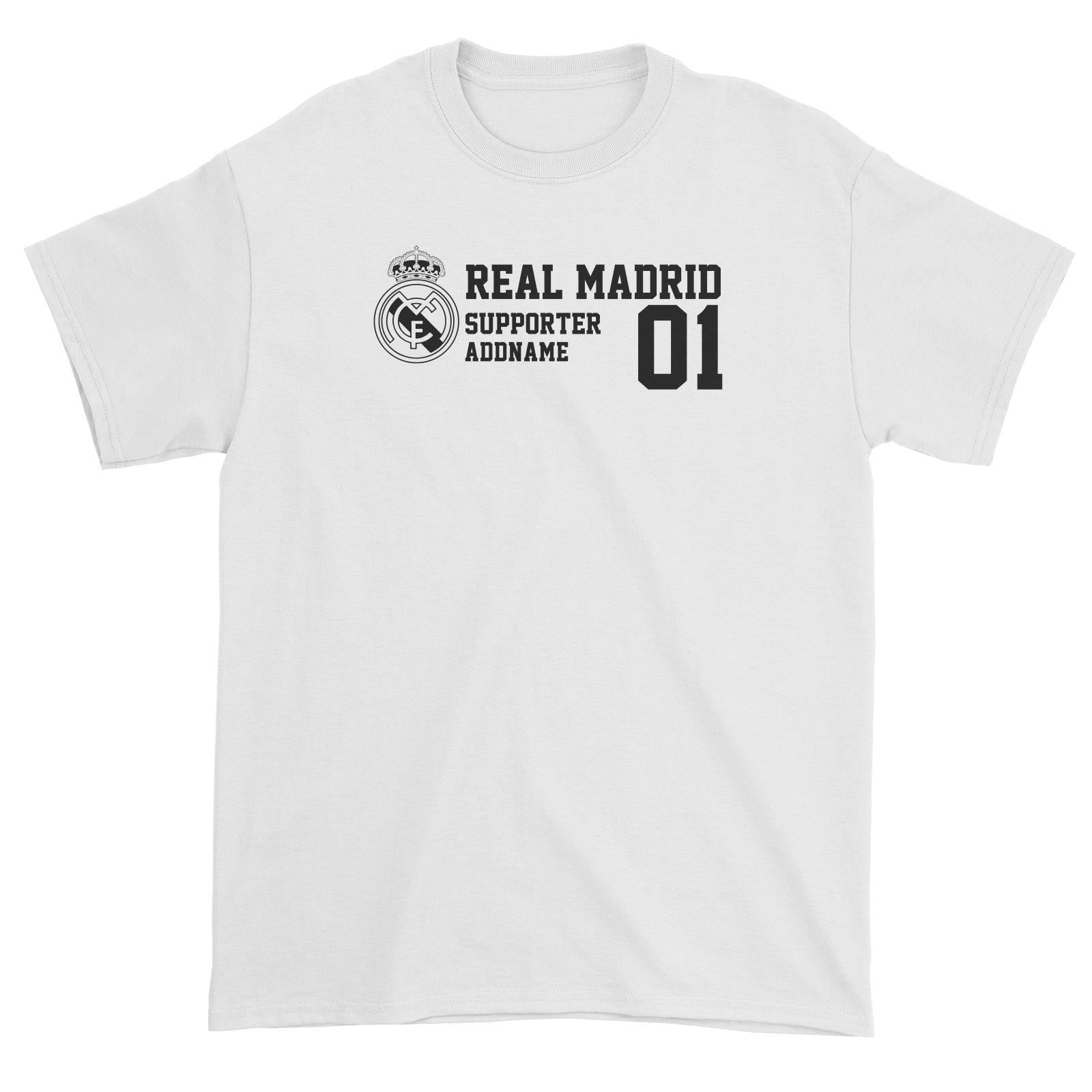Real Madrid Football Supporter Addname Unisex T-Shirt