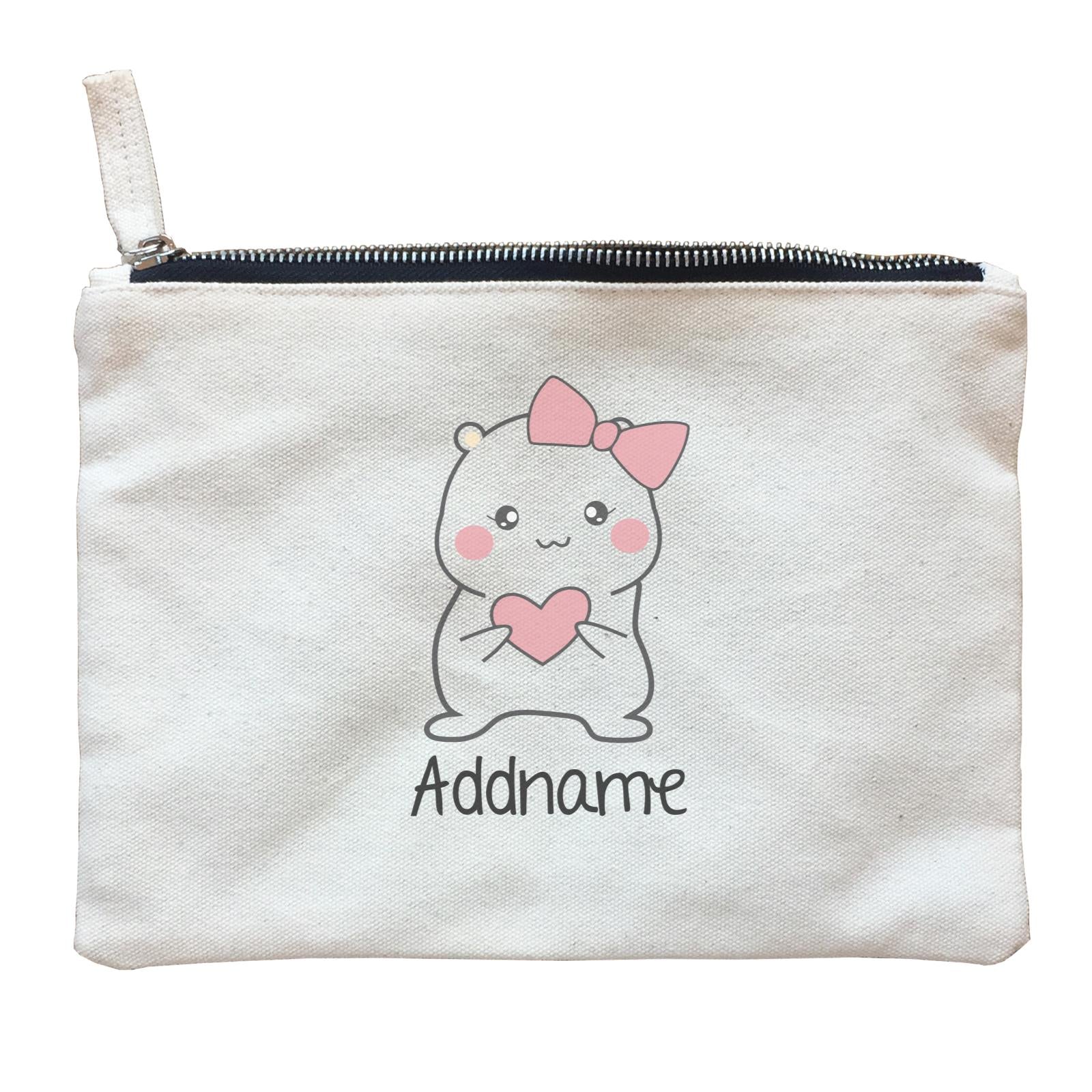 Cute Hamster Mommy Addname Zipper Pouch