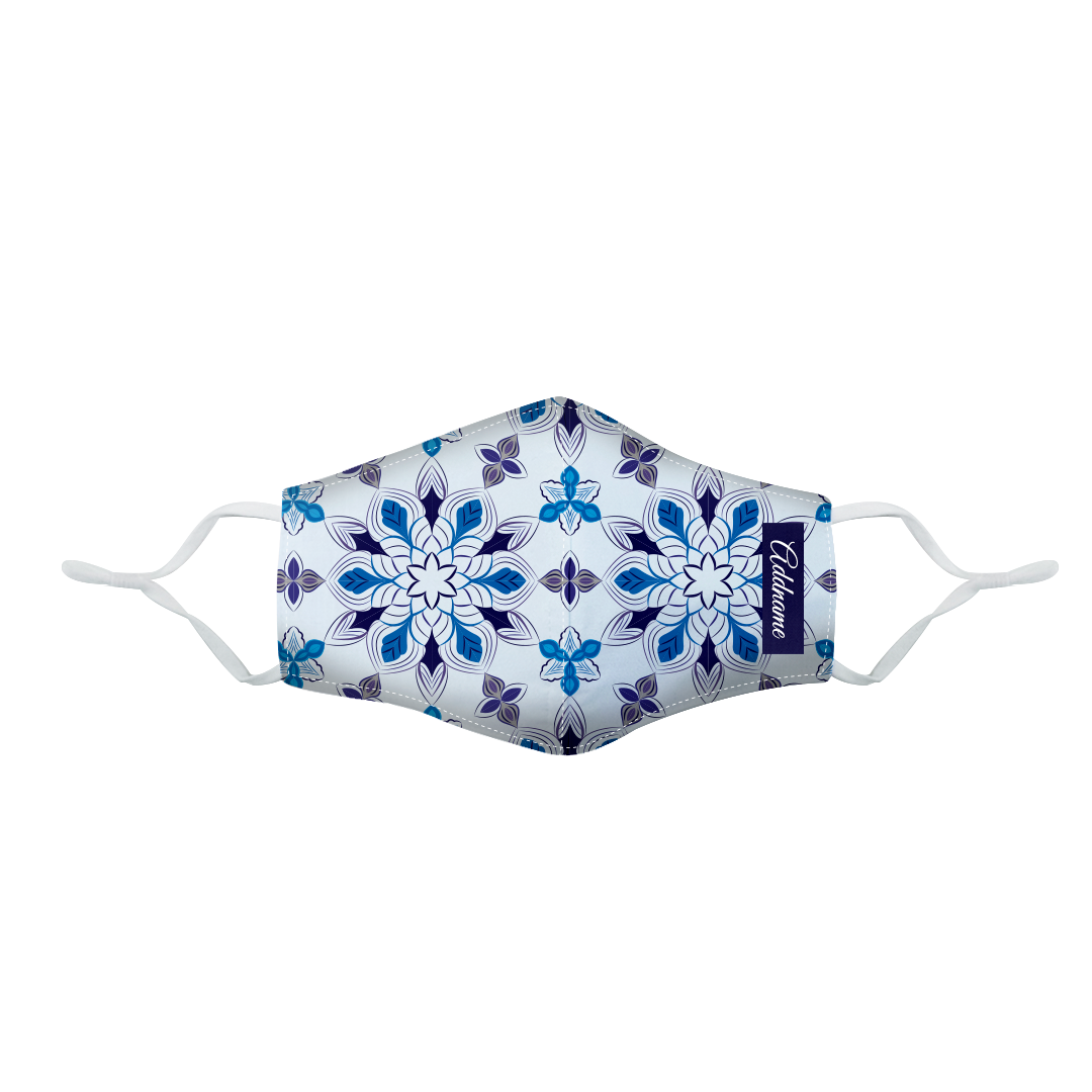 Arabesque Frost Fitted Fabric Mask