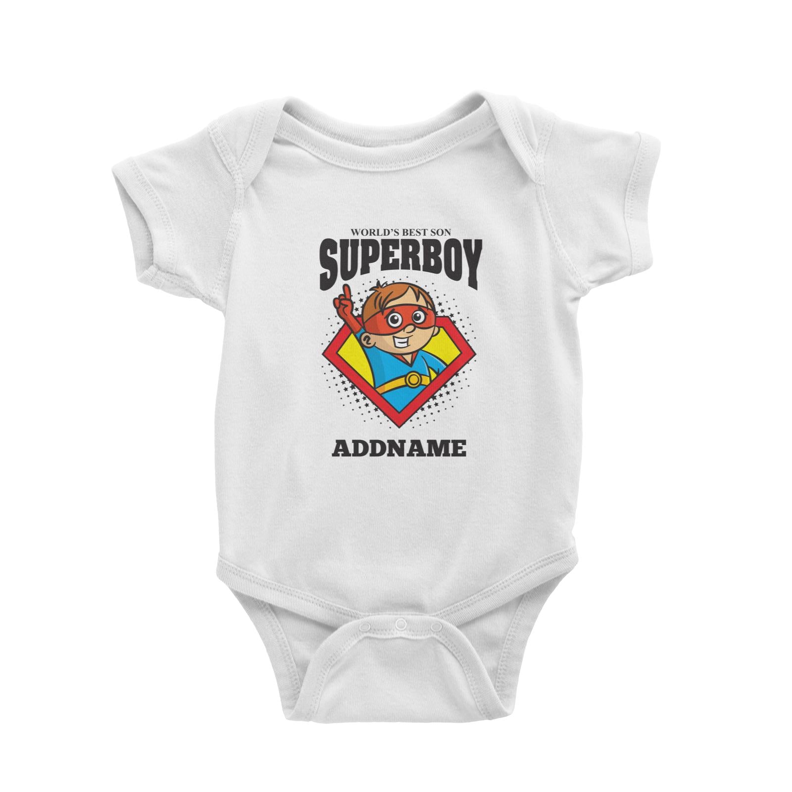 Best Son Superboy Boy (FLASH DEAL) Baby Romper Personalizable Designs Matching Family Superhero Family Edition Superhero