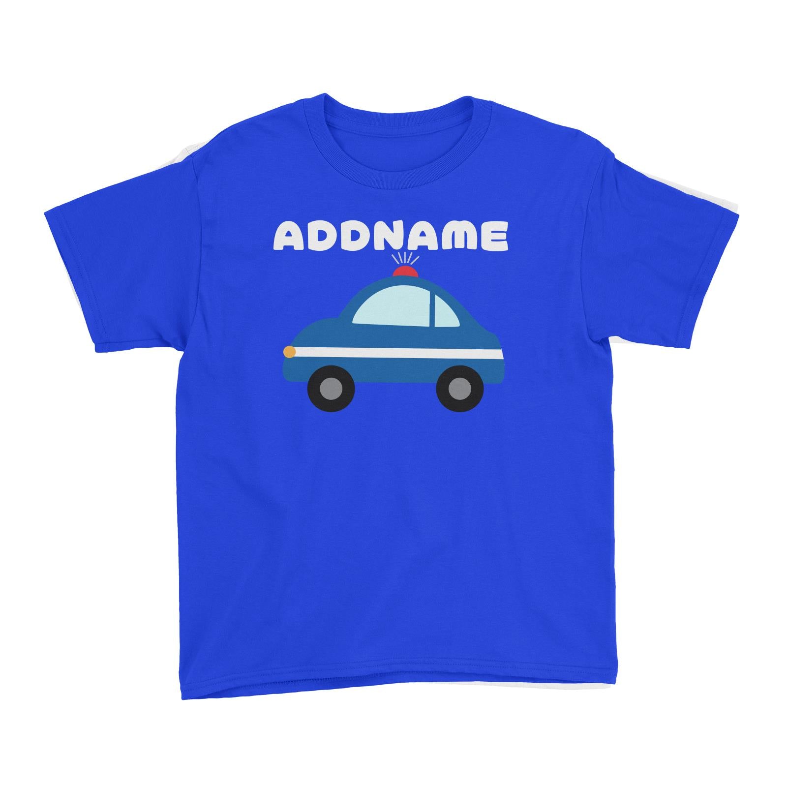 Transportation Police Car Addname Kid's T-Shirt