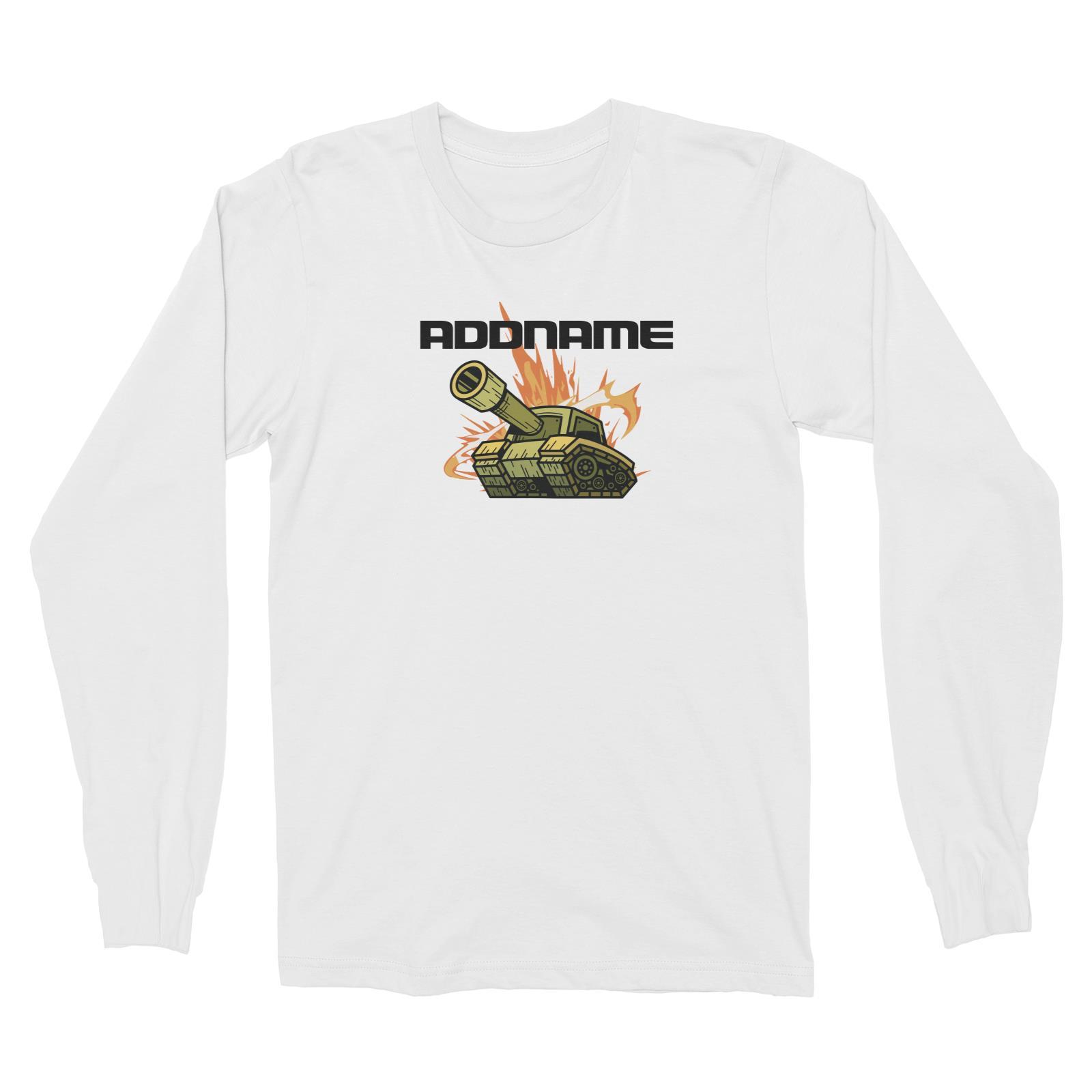 Birthday Battle Theme Tank Addname Long Sleeve Unisex T-Shirt