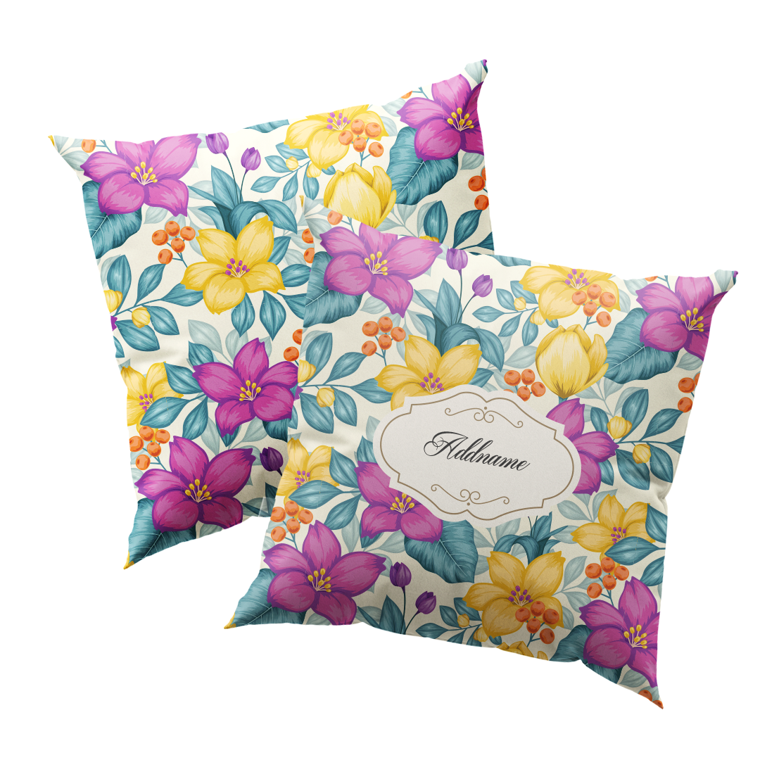 Vivid Lily Full Print Cushion Cover with Inner Cushion