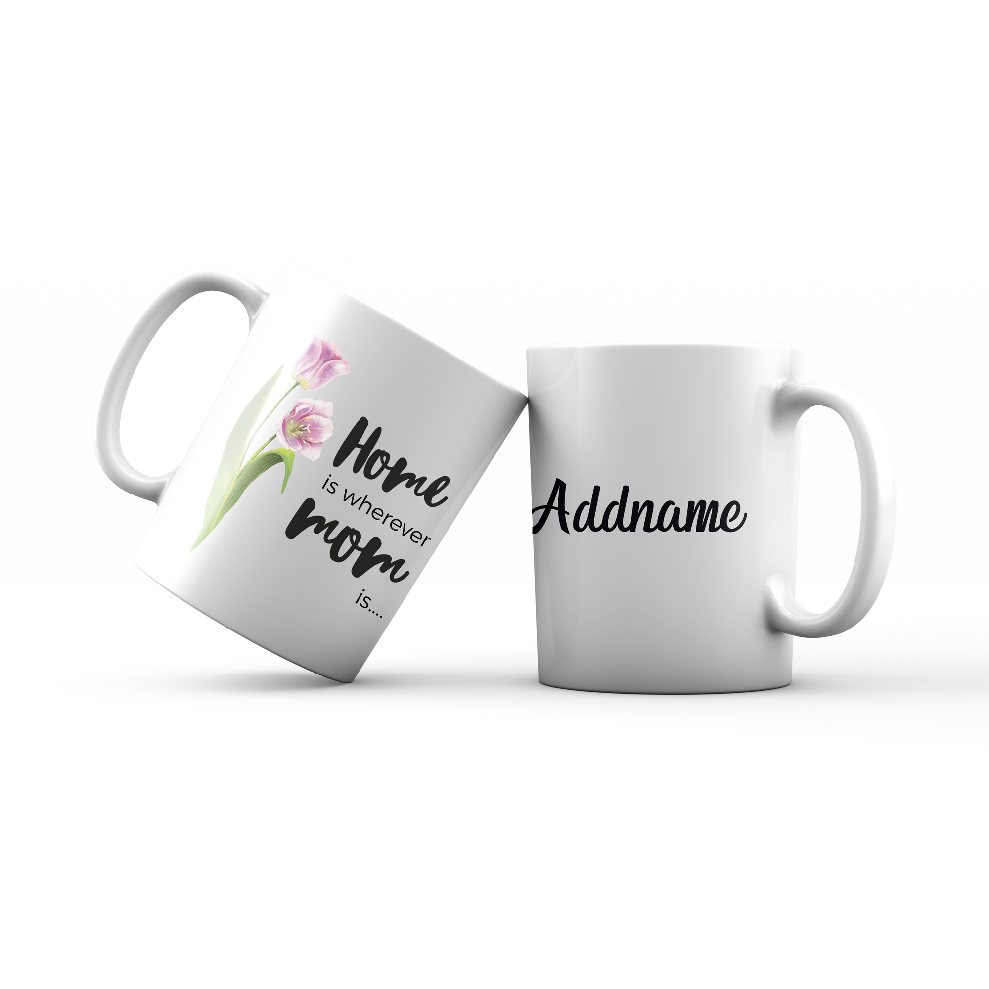 Sweet Mom Quotes 1 Tulip Home Is Wherever Mom Is Addname Mug