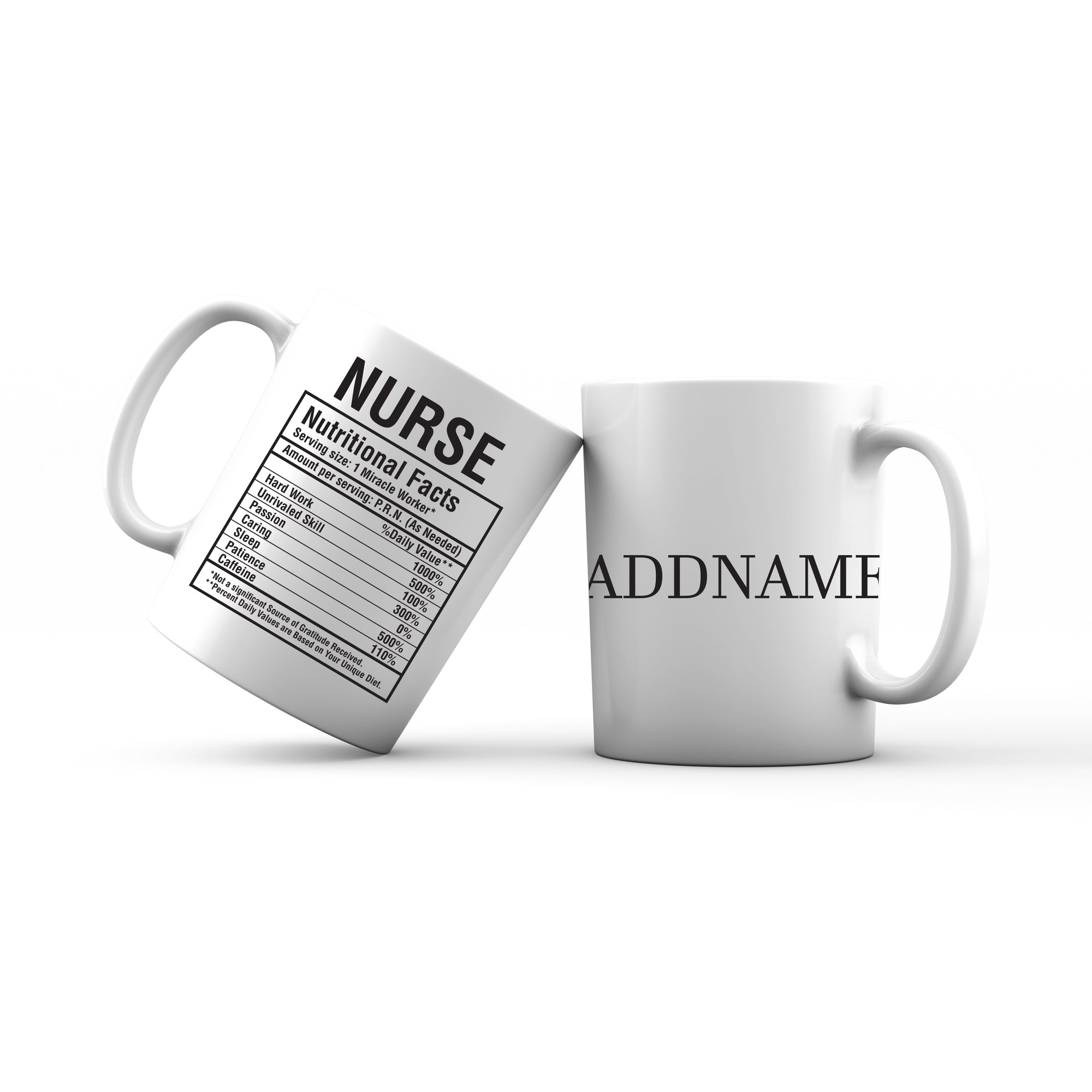 Nurse Nutritional Facts Mug