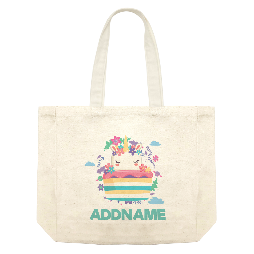 Unicorn with Donut Accessories Shopping Bag