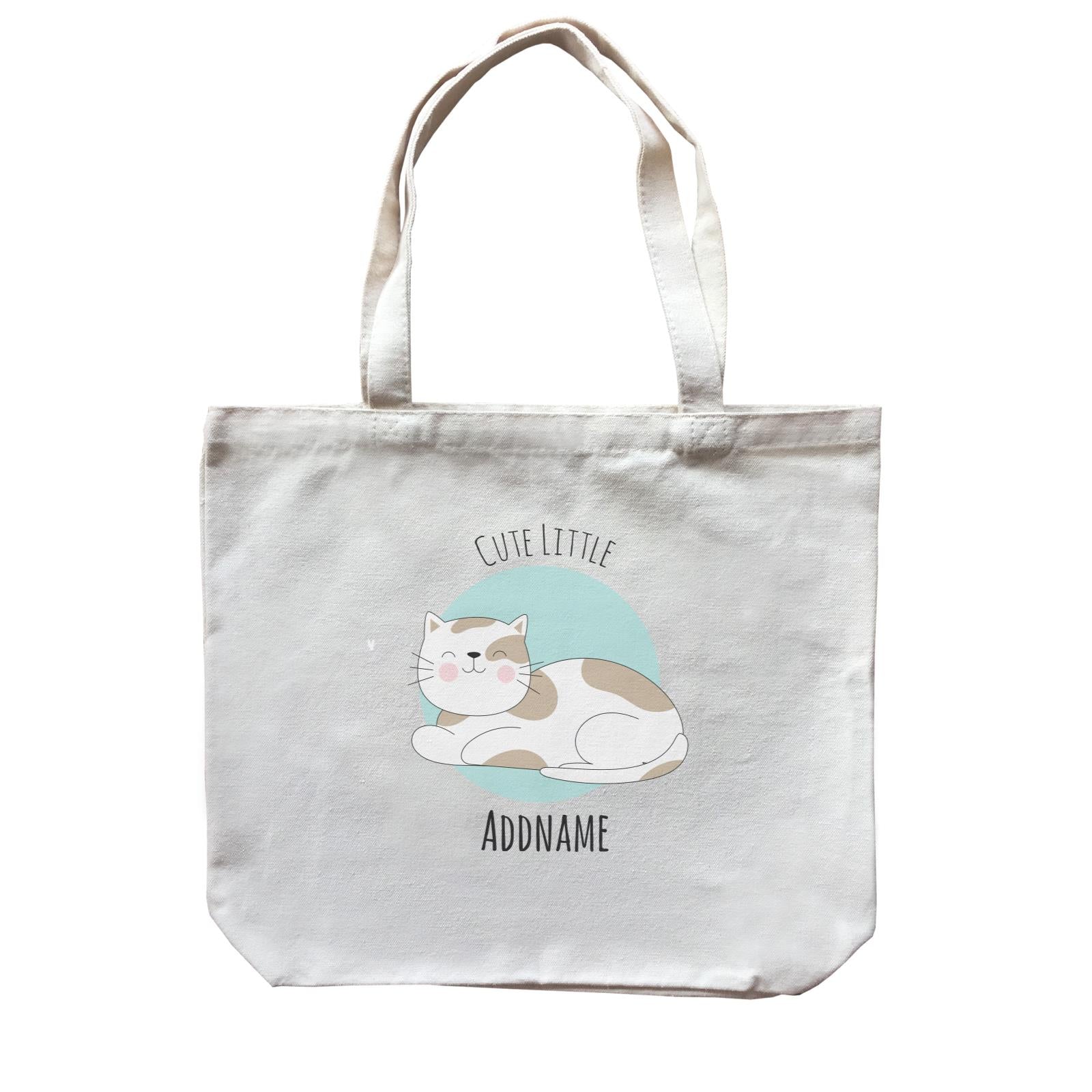 Sweet Animals Sketches Cat Cute Little Addname Canvas Bag