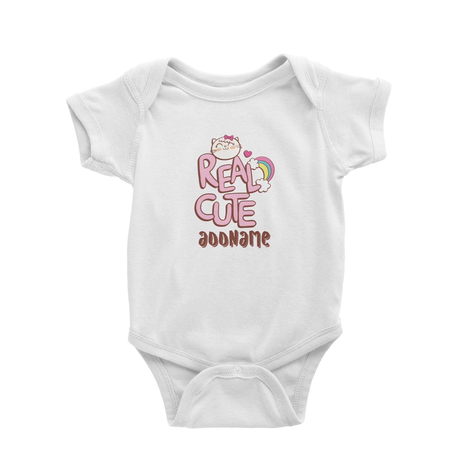 Cool Cute Animals Cats Real Cute Addname Baby Romper