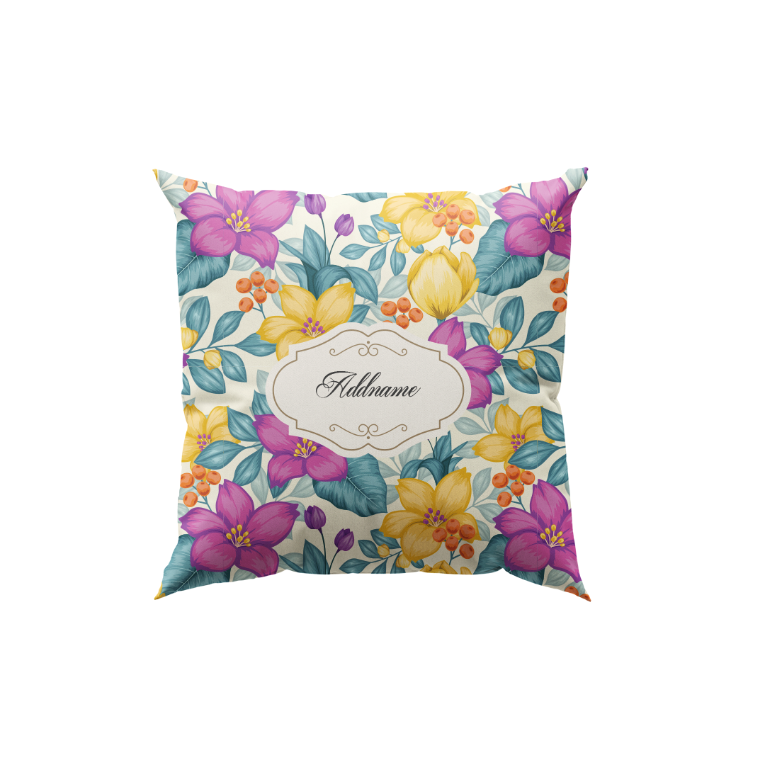 Vivid Lily Full Print Cushion Cover with Inner Cushion