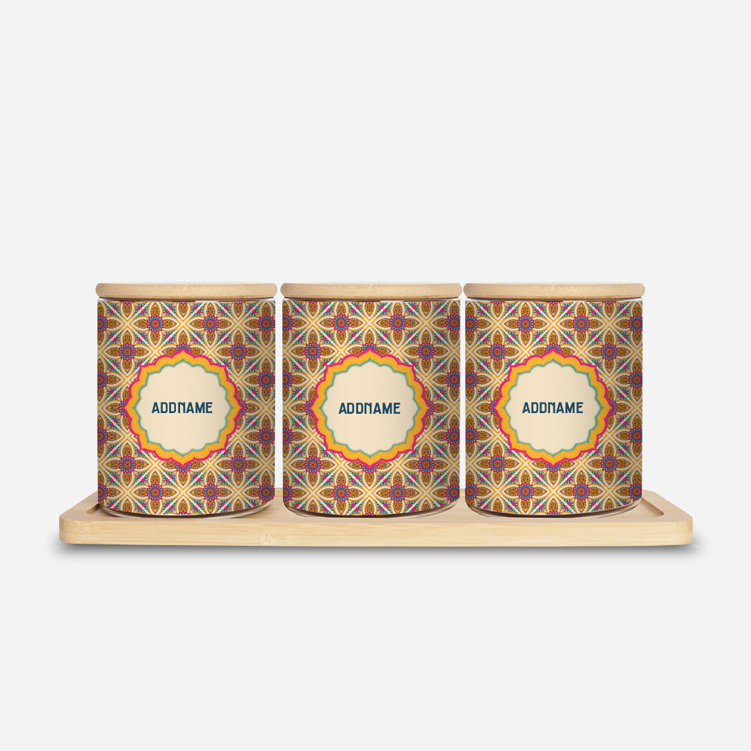 Pookal Series Canister - Vibrant Tiles