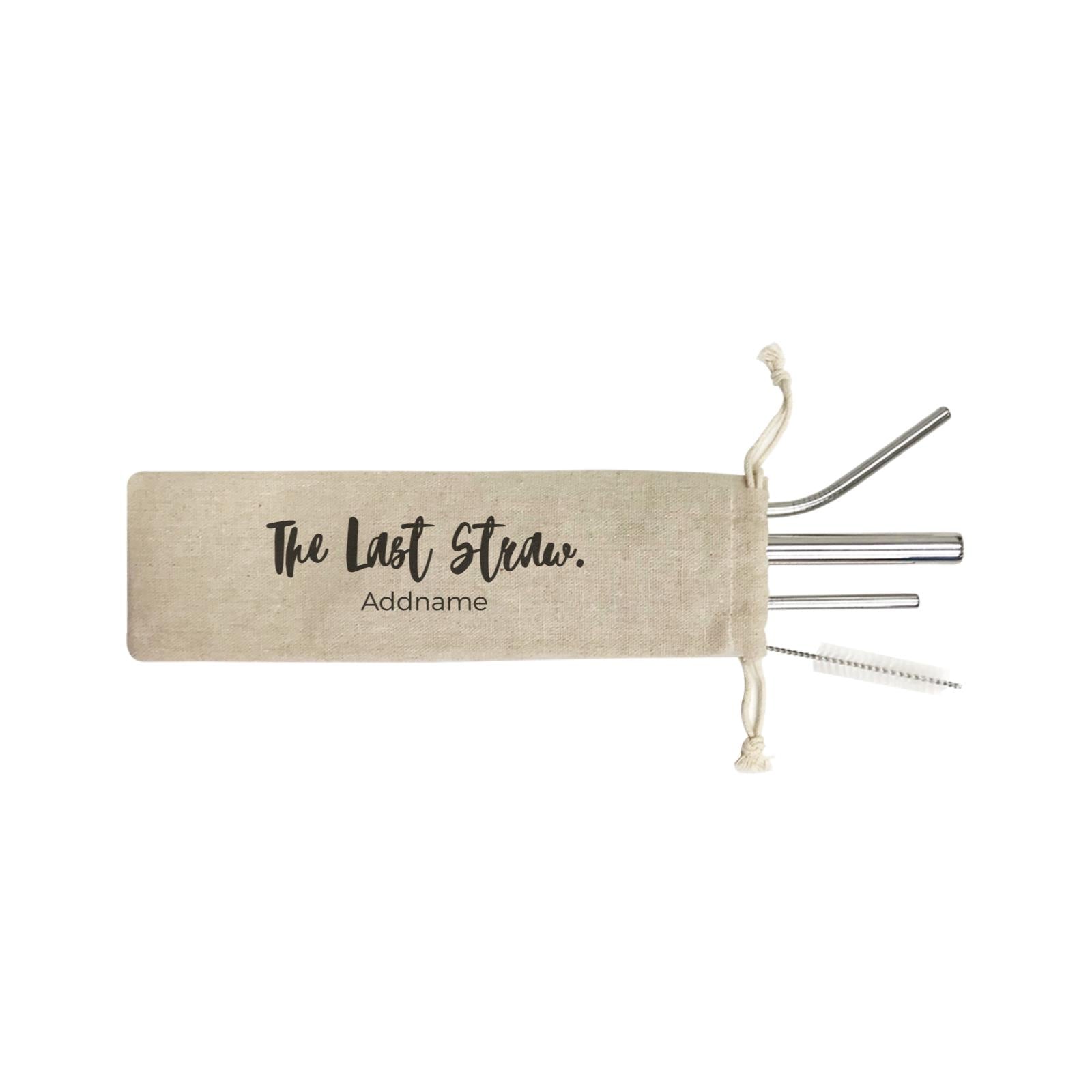 Environment The Last Straw Addname SB 4-In-1 Stainless Steel Straw Set in Satchel